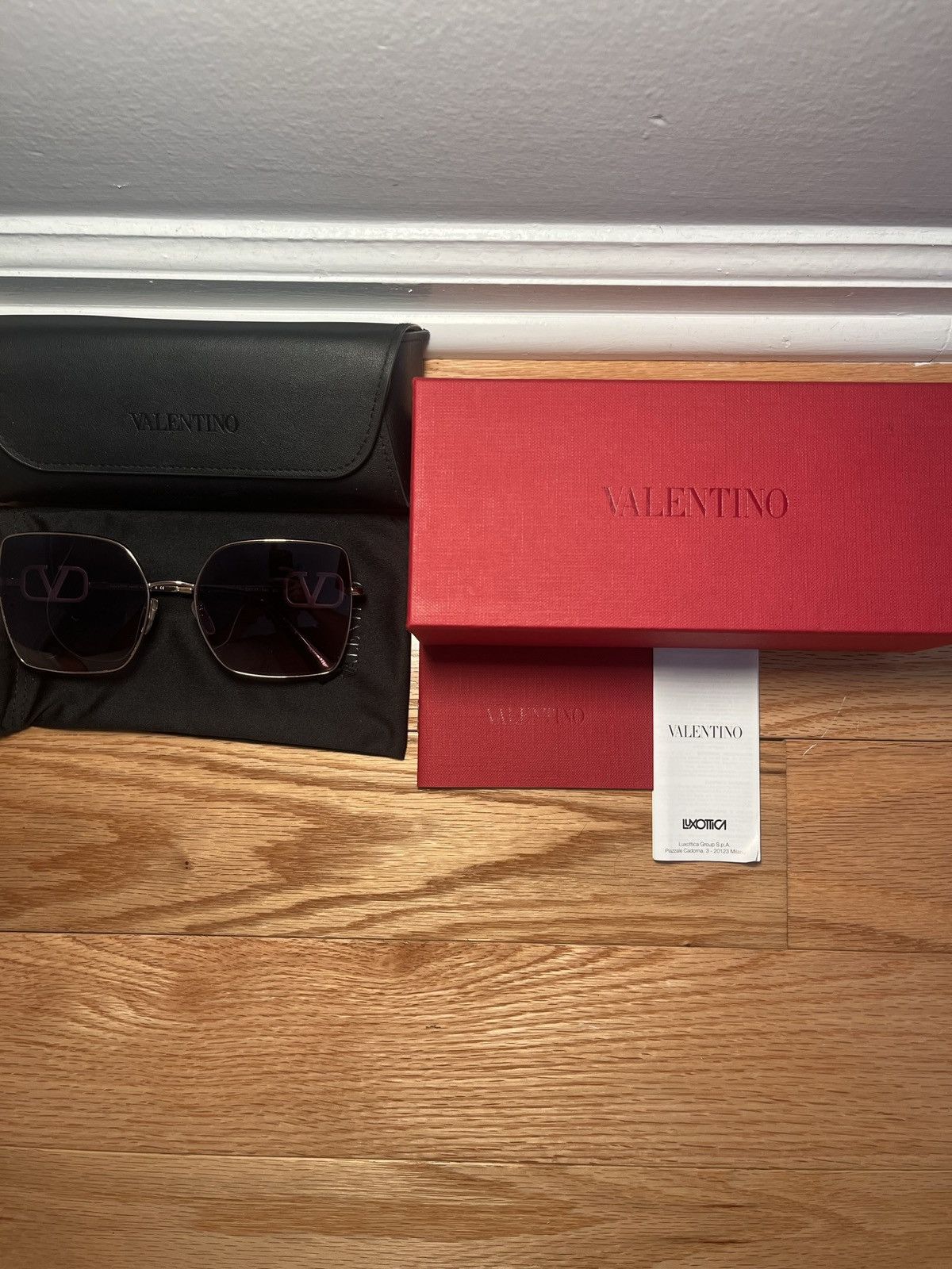Valentino Valentino Square Sunglasses Luxottica Group Limited Edition Size ONE SIZE - 11 Thumbnail