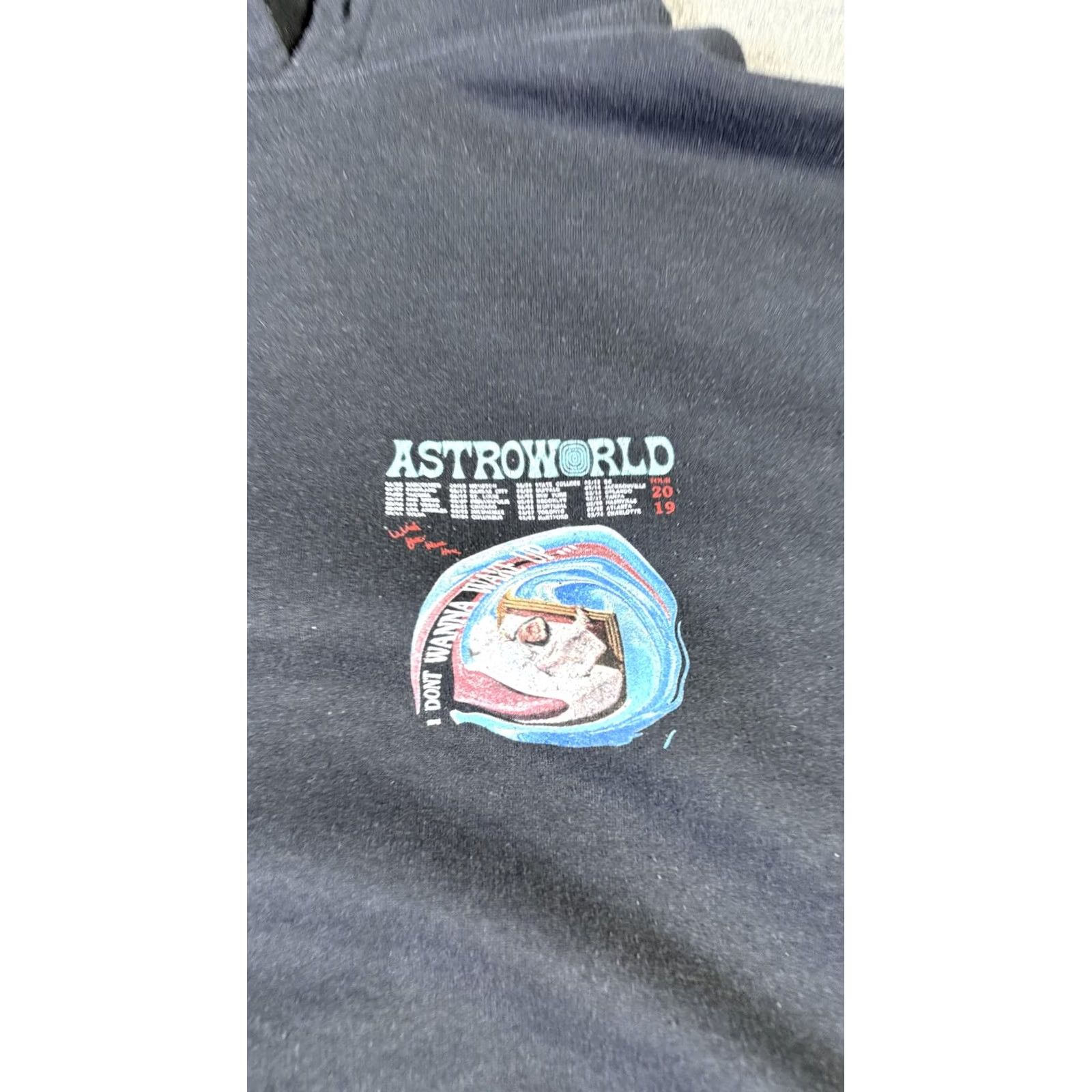 Vintage VINTAGE Astroworld Hoodie Mens XL Black Wish You Were Here Tour 2019 Size US XL / EU 56 / 4 - 2 Thumbnail