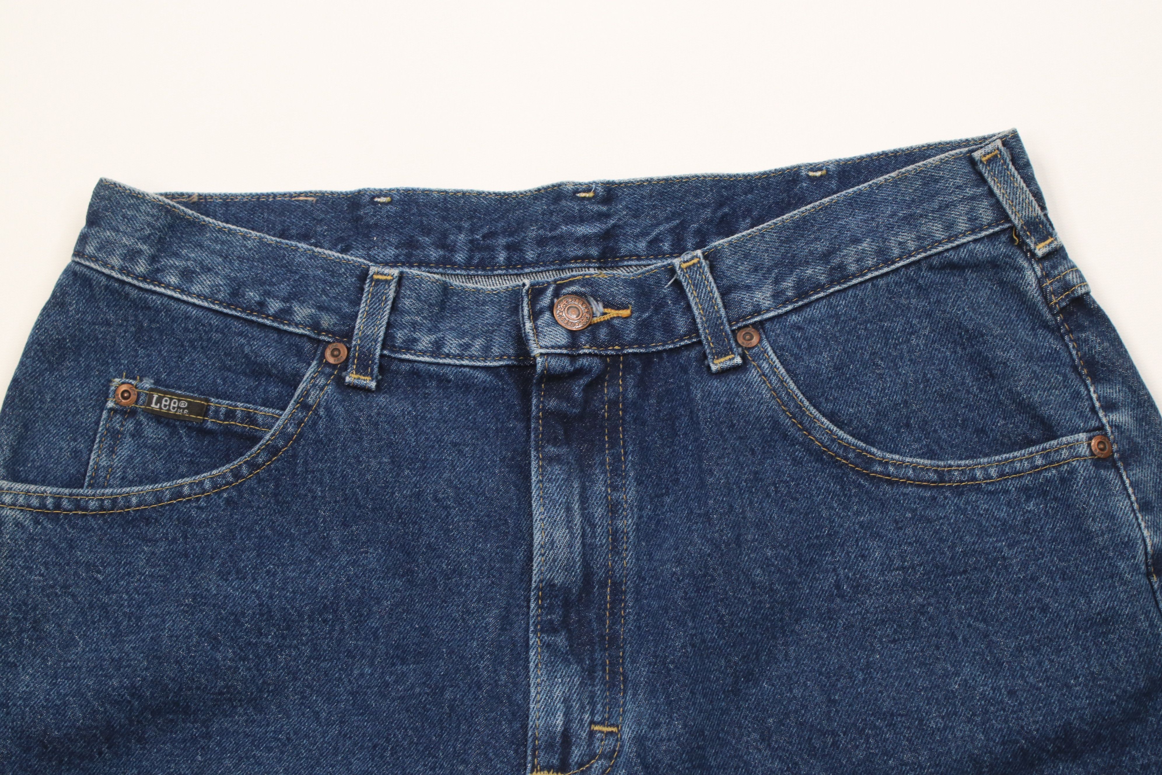 Lee Vintage 90s Lee Fit Denim Jean Shorts Jorts Blue Cotton Size US 34 / EU 50 - 2 Thumbnail