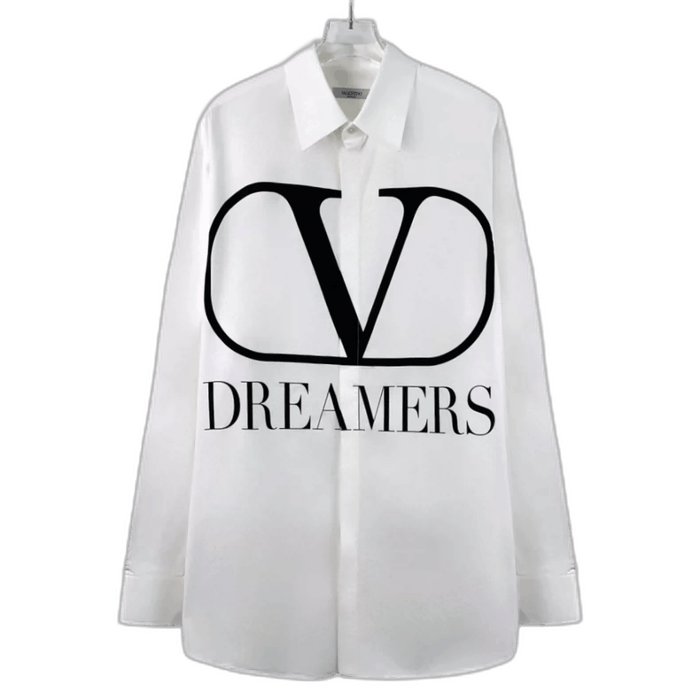 Valentino Valentino White Letter Print Long Sleeve Shirt Size M / US 6-8 / IT 42-44 - 1 Thumbnail