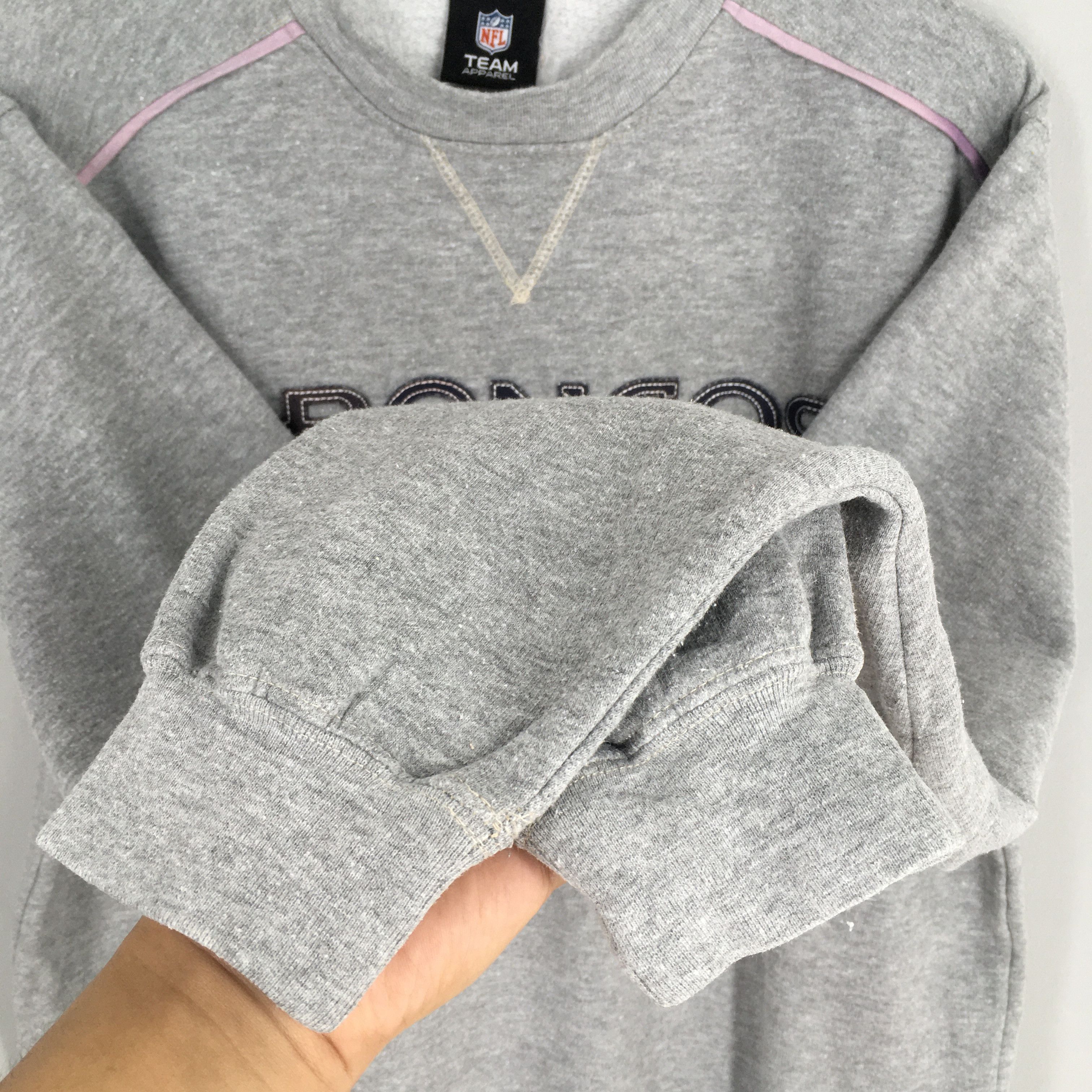NFL Vintage 90's Denver Broncos Rugby NFL Gray Sweater Large Size US L / EU 52-54 / 3 - 5 Thumbnail