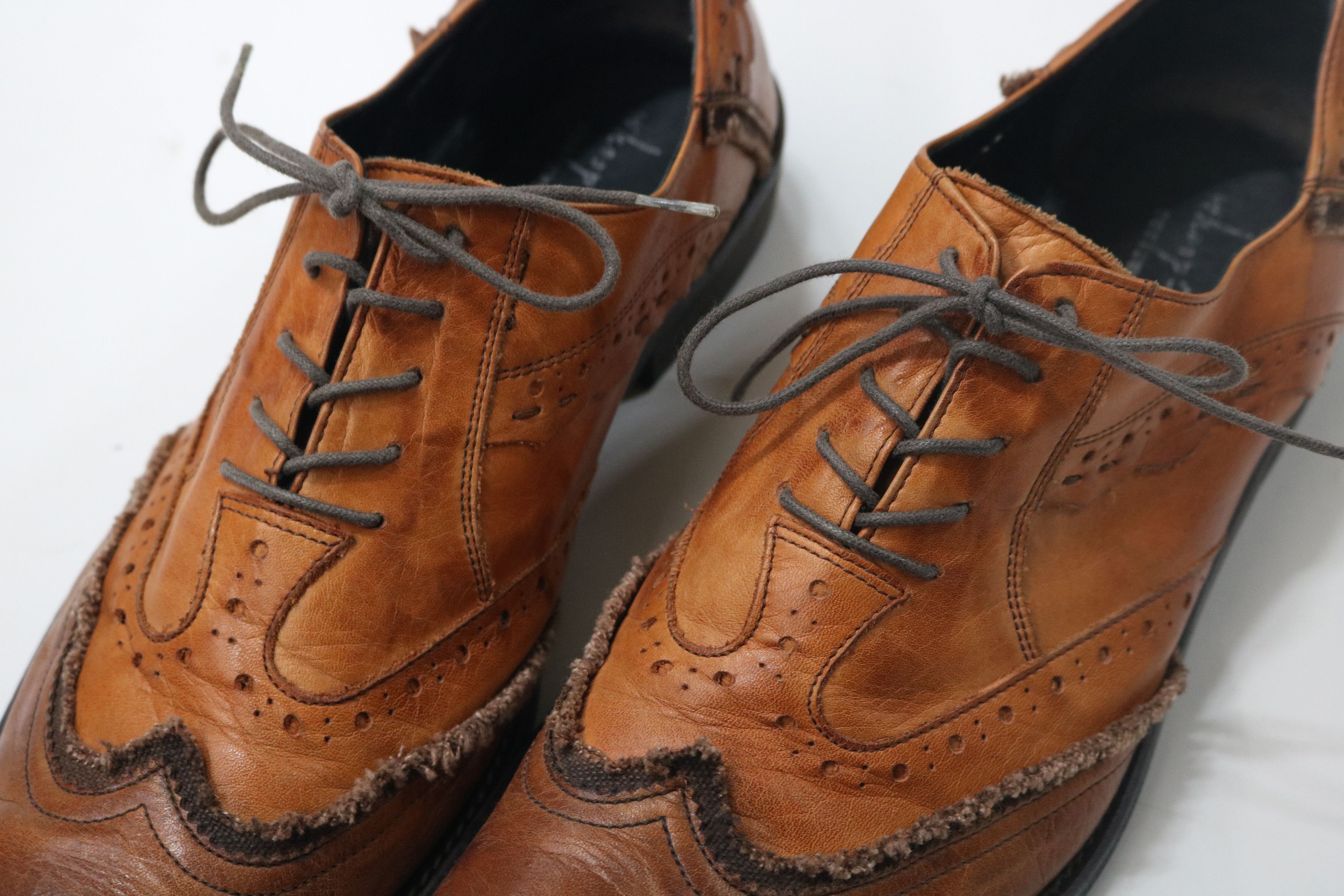 Japanese Brand WHOOP DE DOO Leather Wingtip Shoes Size US 8.5 / EU 41-42 - 4 Thumbnail
