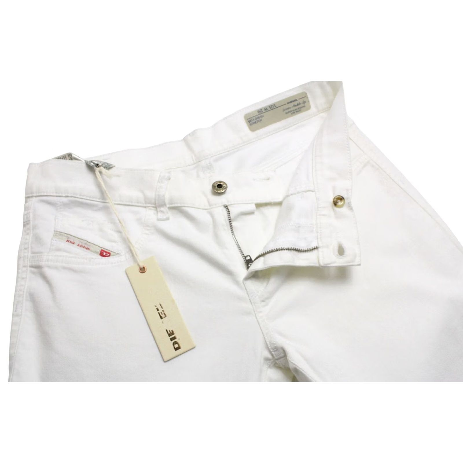 Diesel DIESEL Livier-Ankle-Sp Super Slim-Jegging Jeans Women's W29 Low Waist 0665U Zip White Size 29" - 4 Thumbnail