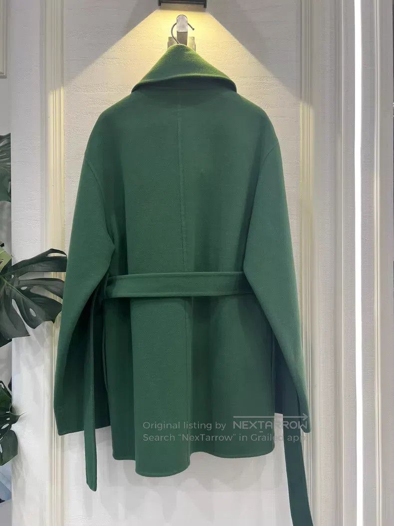 Hermes Green Double-Faced Cashmere Coat