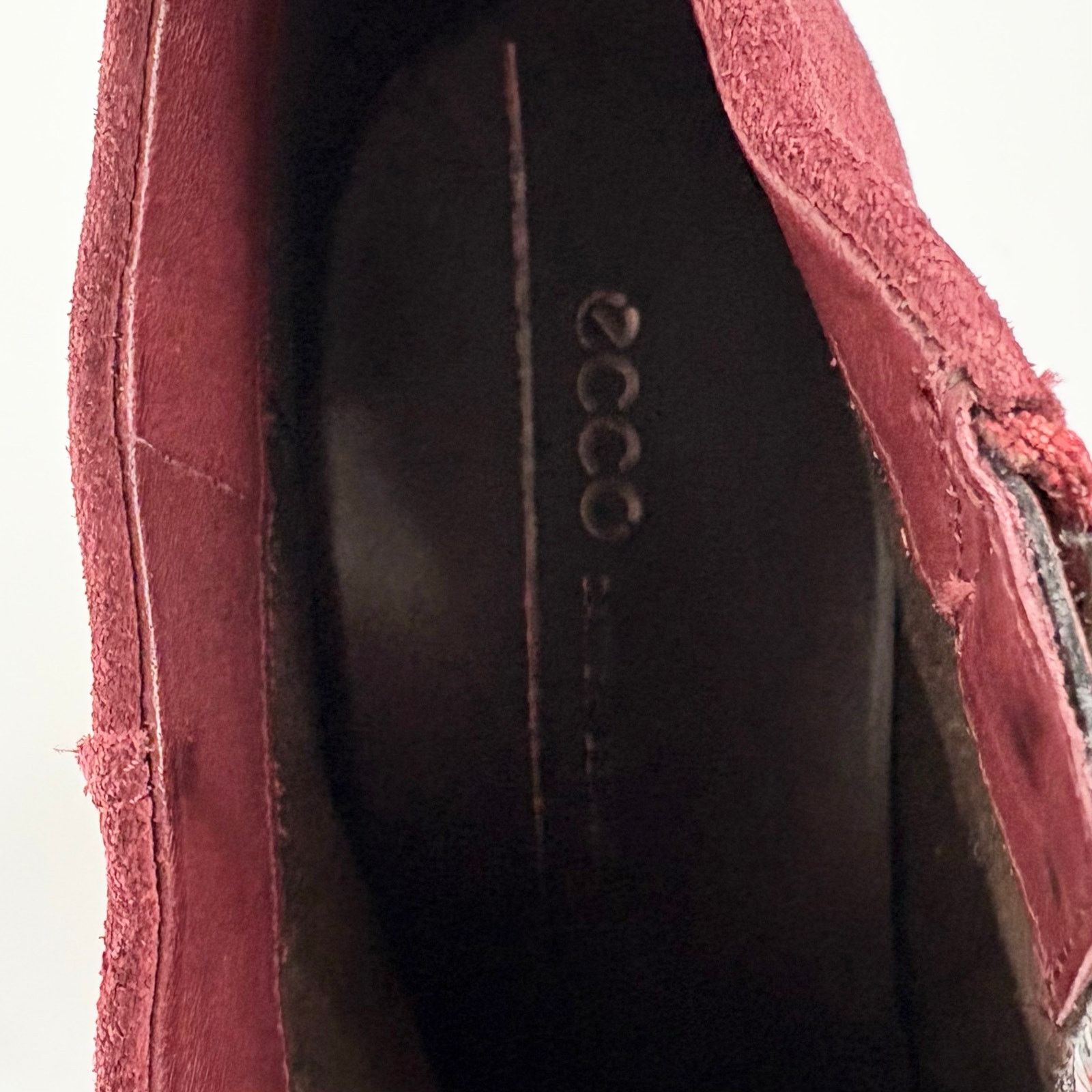 Ecco Ecco Shape 55 Western Ankle Boots Red Suede Block Heel 40 Size US 9 / IT 39 - 11 Thumbnail