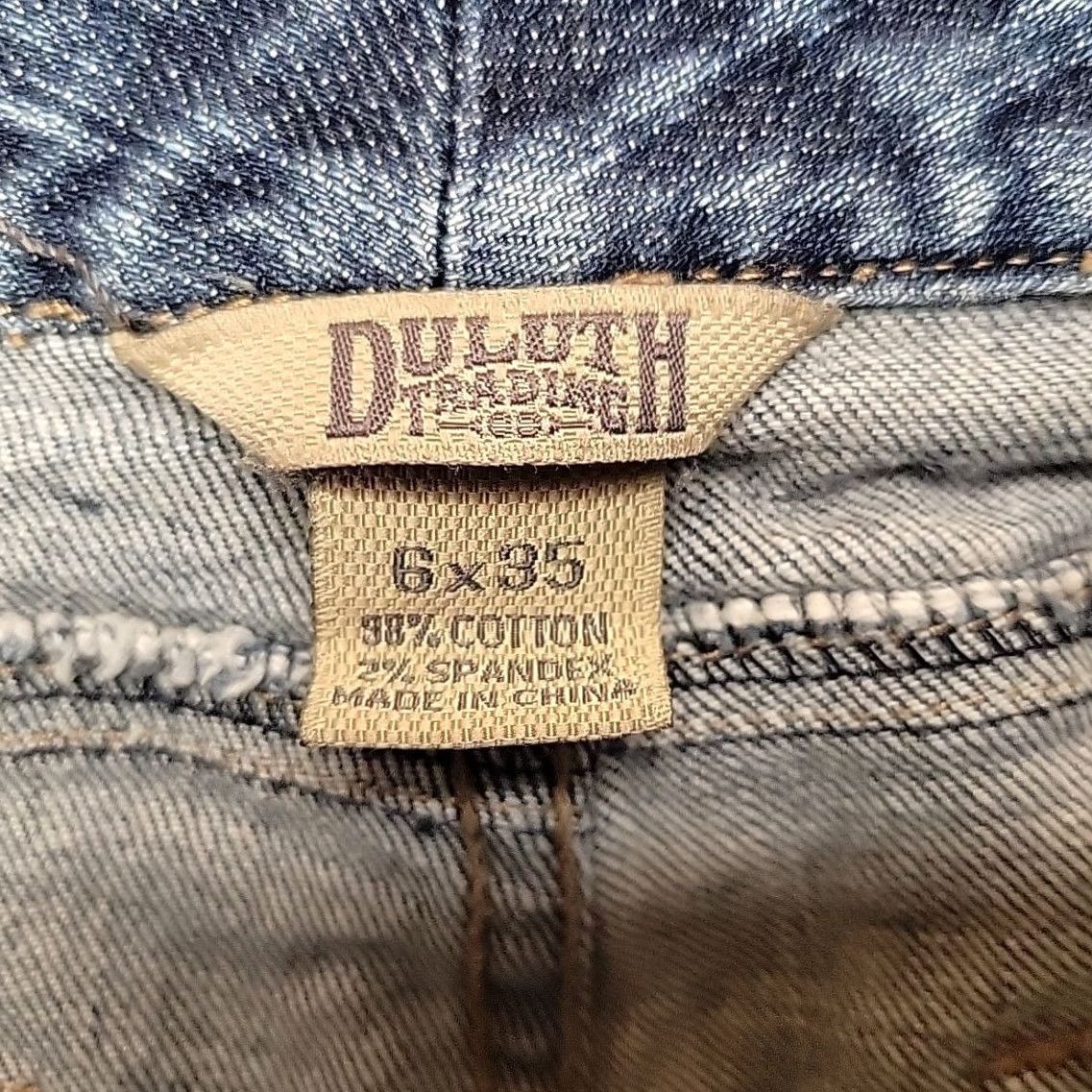 Denime Duluth Trading Jeans Women 6x35 Blue Denim Slim Straight Leg Boot Cut Pants Size 28" / US 6 / IT 42 - 4 Thumbnail