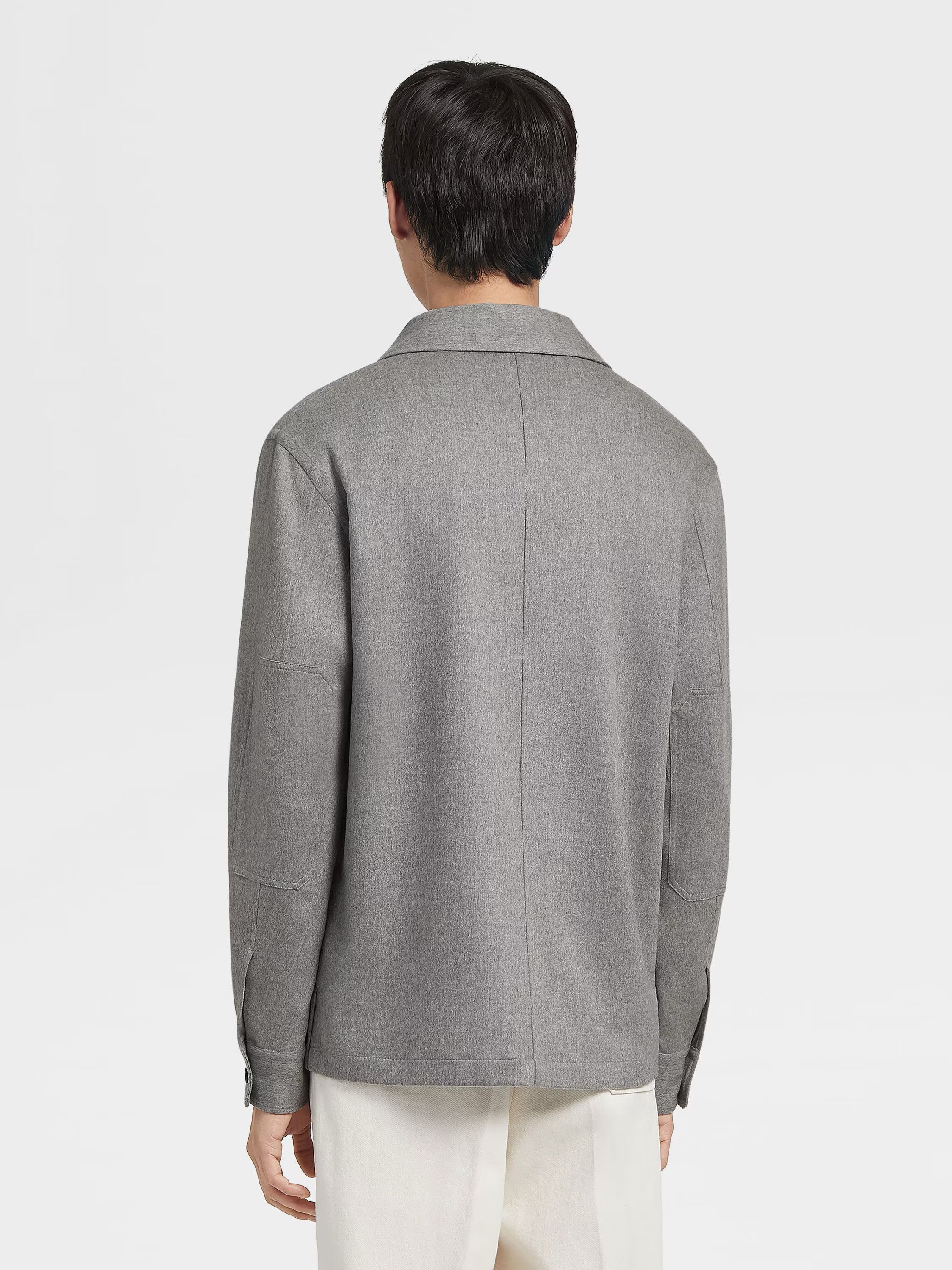 Ermenegildo Zegna UAV46-SOT6-001 Oasi Cashmere Alba Overshirt Size US XL / EU 56 / 4 - 5 Thumbnail