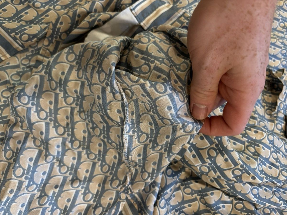 Dior Beige And Blue Oblique Print Button Up Size US L / EU 52-54 / 3 - 4 Thumbnail