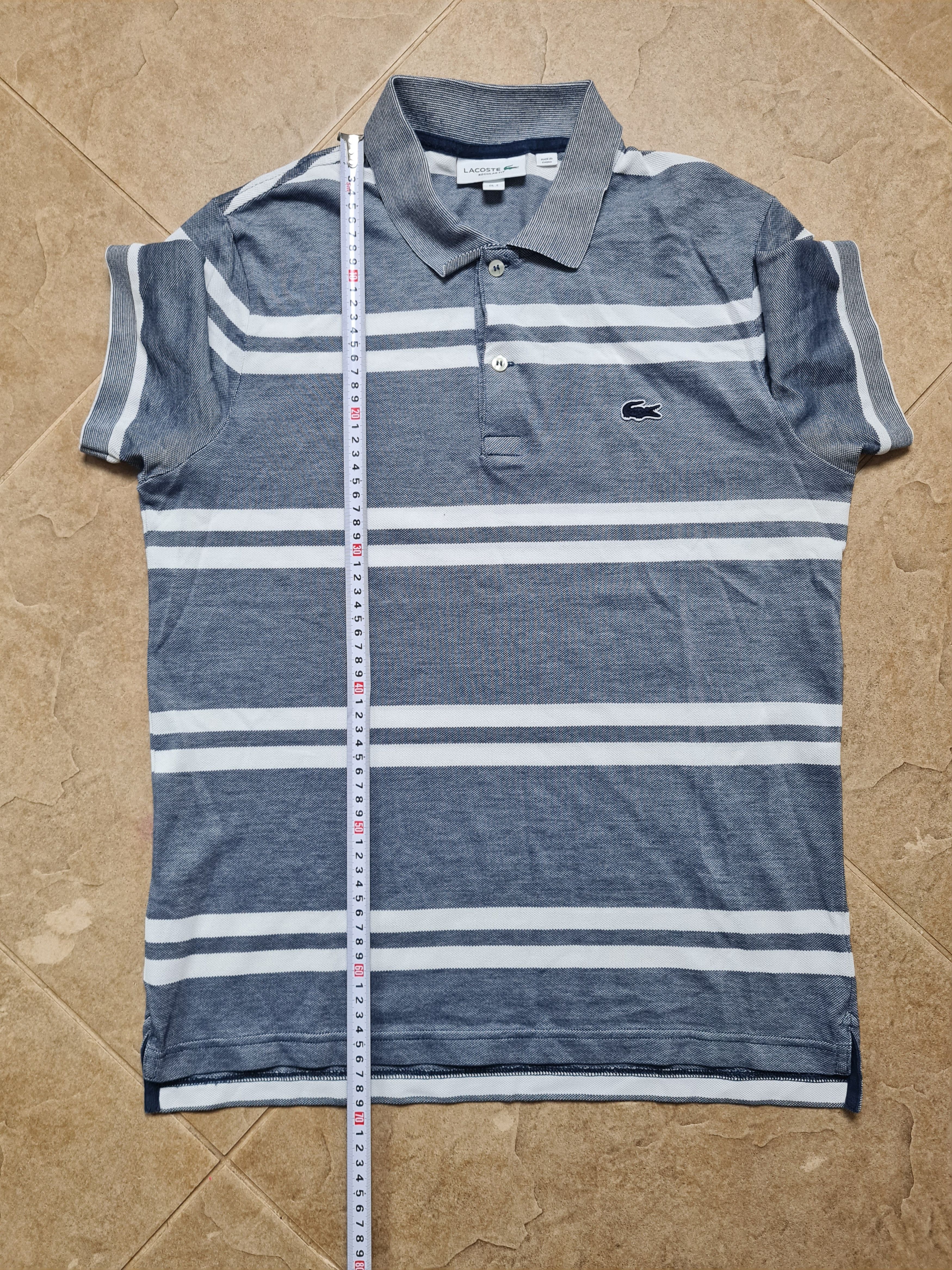 Lacoste Lacoste Men's Regular Fit Stripe Pique Polo Shirt Size S Size US S / EU 44-46 / 1 - 5 Thumbnail
