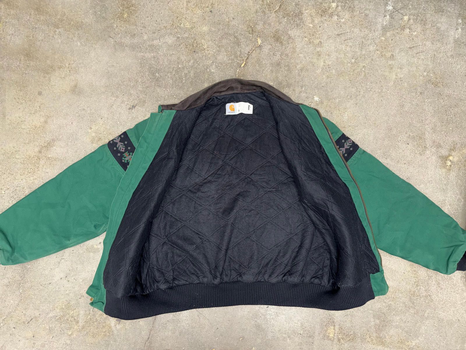 Carhartt Rare 1994 Carhartt Green Aztec Santa Fe Jacket JQ0458 Size US XXL / EU 58 / 5 - 8 Thumbnail