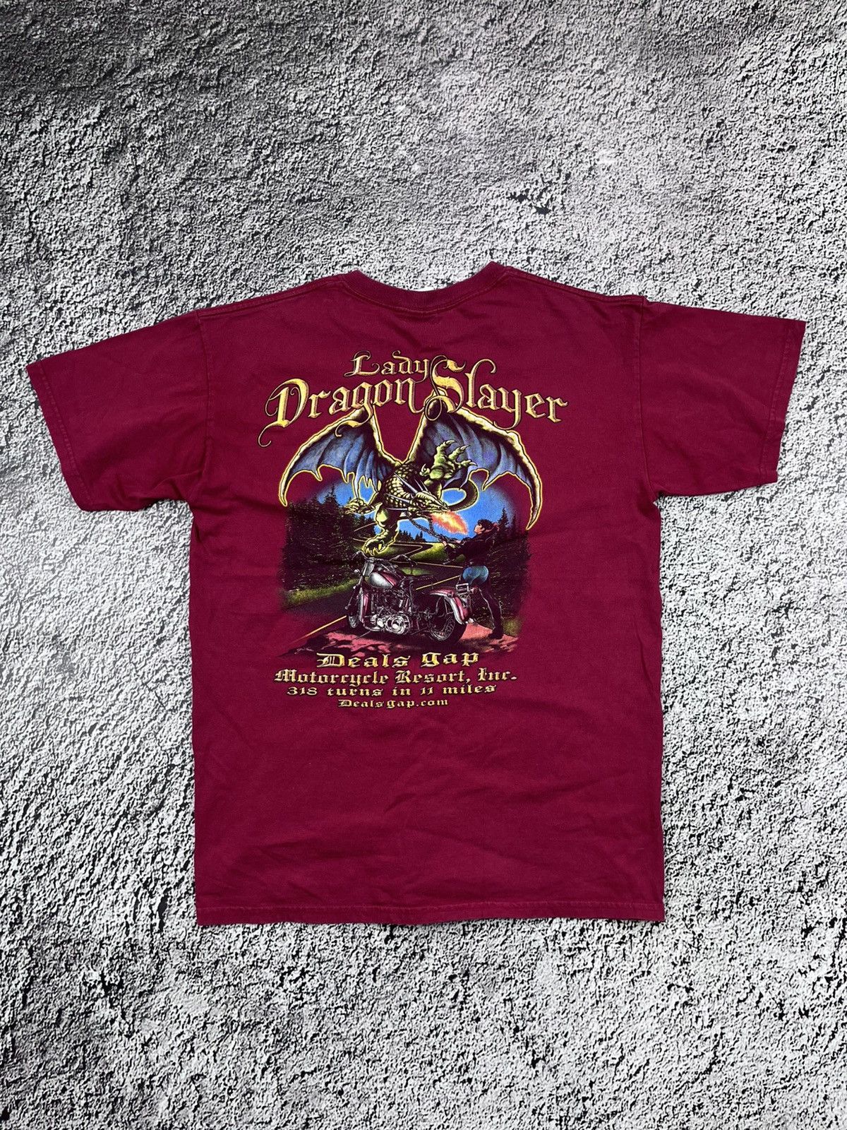 Band Tees Vintage 90s Dragon Slayer motorcycle biker big logo tee L Size US M / EU 48-50 / 2 - 1 Thumbnail