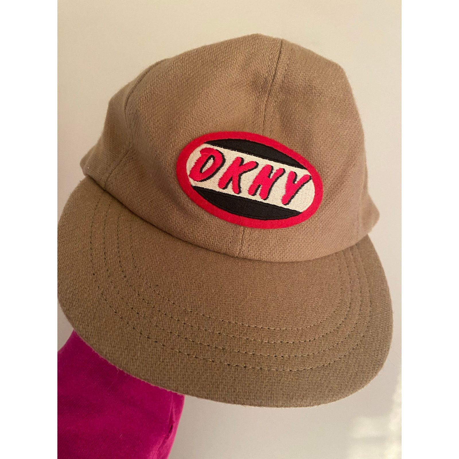DKNY Crazy cool NWT saks DKNY 90s wool pull string hat cap USA Size ONE SIZE - 2 Thumbnail