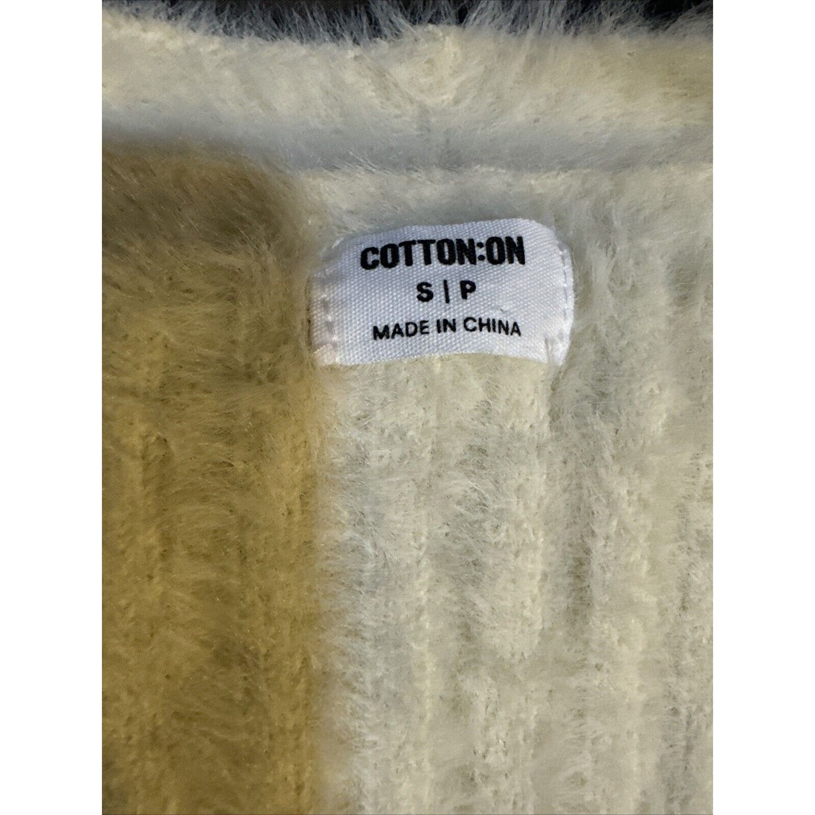 Cotton On COTTON ON Women’s Cardigan Sweater Button Down Ribbed Fuzzy Size S / US 4 / IT 40 - 2 Thumbnail