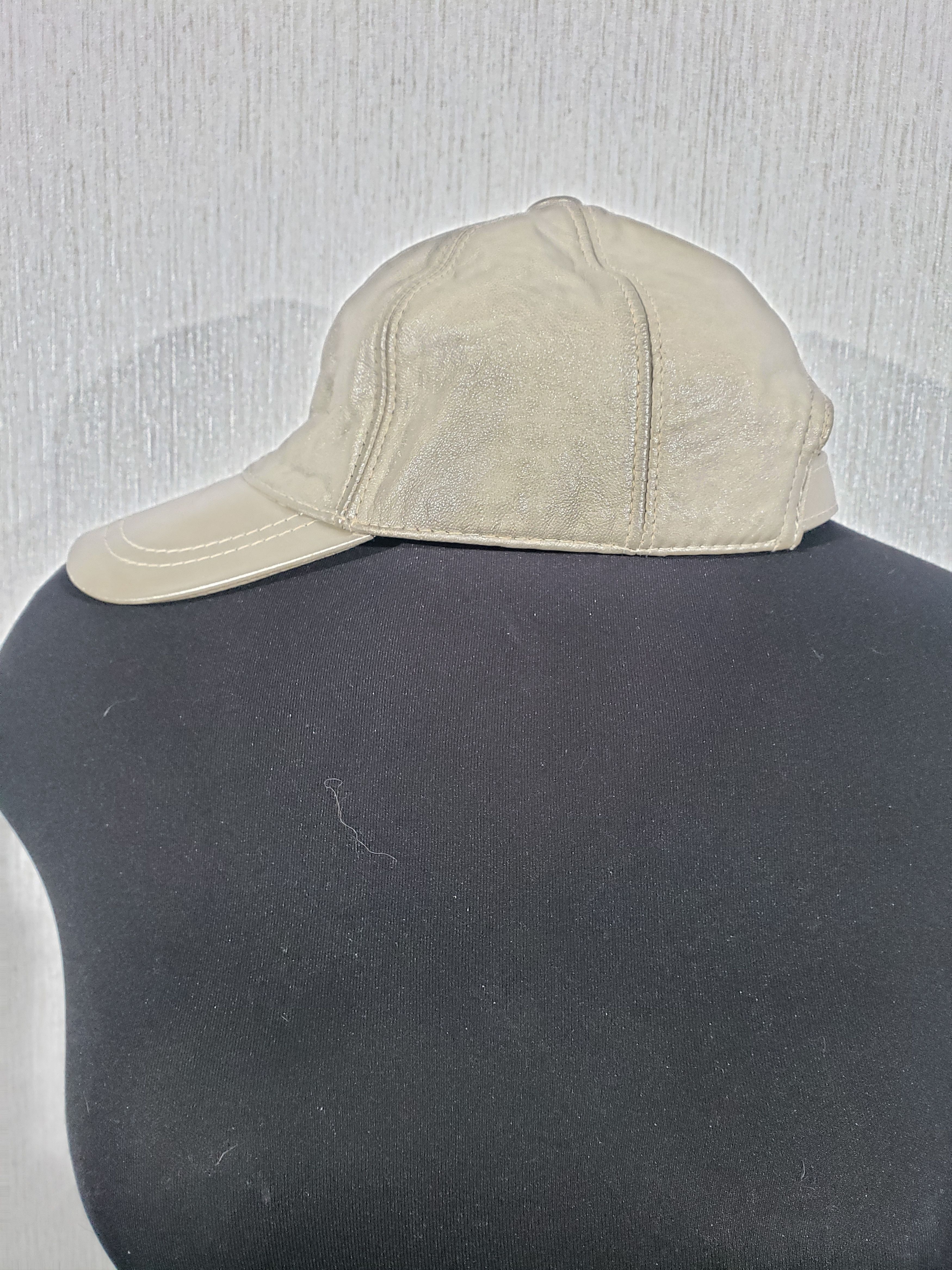 Designer × Genuine Leather Leather baseball cap. Size ONE SIZE - 4 Thumbnail