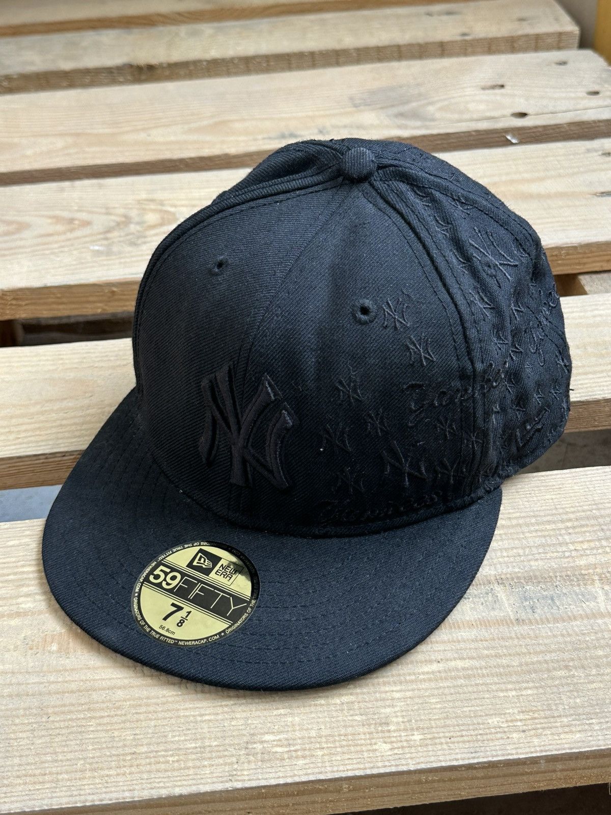 New Era New Era NYC Yankees Black Monogram Cap Size ONE SIZE - 3 Thumbnail