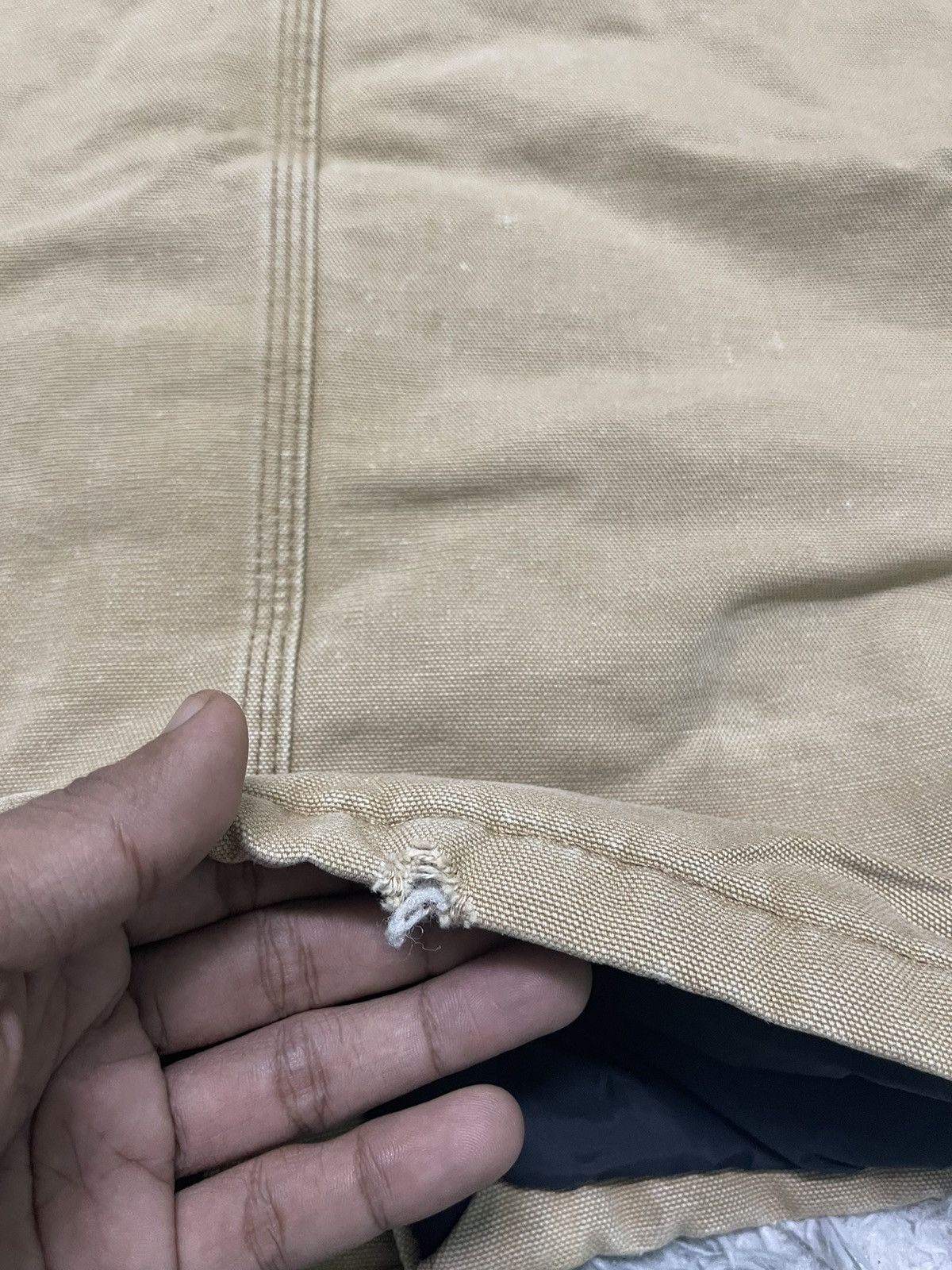 Carhartt VINTAGE CARHARTT KHAKI NICELY FADED QUILTED LINEN RARE Size US L / EU 52-54 / 3 - 19 Thumbnail