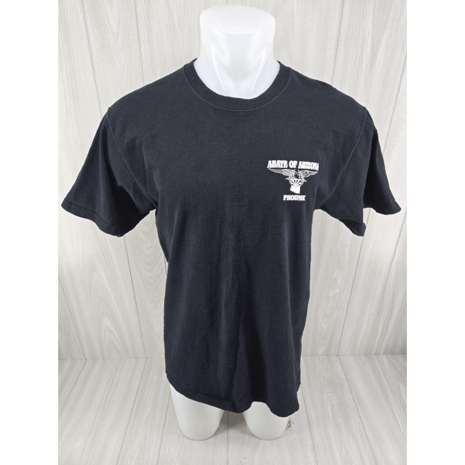 Fruit Of The Loom VINTAGE Abate Of Arizona Phoenix Chapter Shirt L Black Cotton Graphic Print Crew Neck Short Sleeve Nike? Size US L / EU 52-54 / 3 - 3 Thumbnail