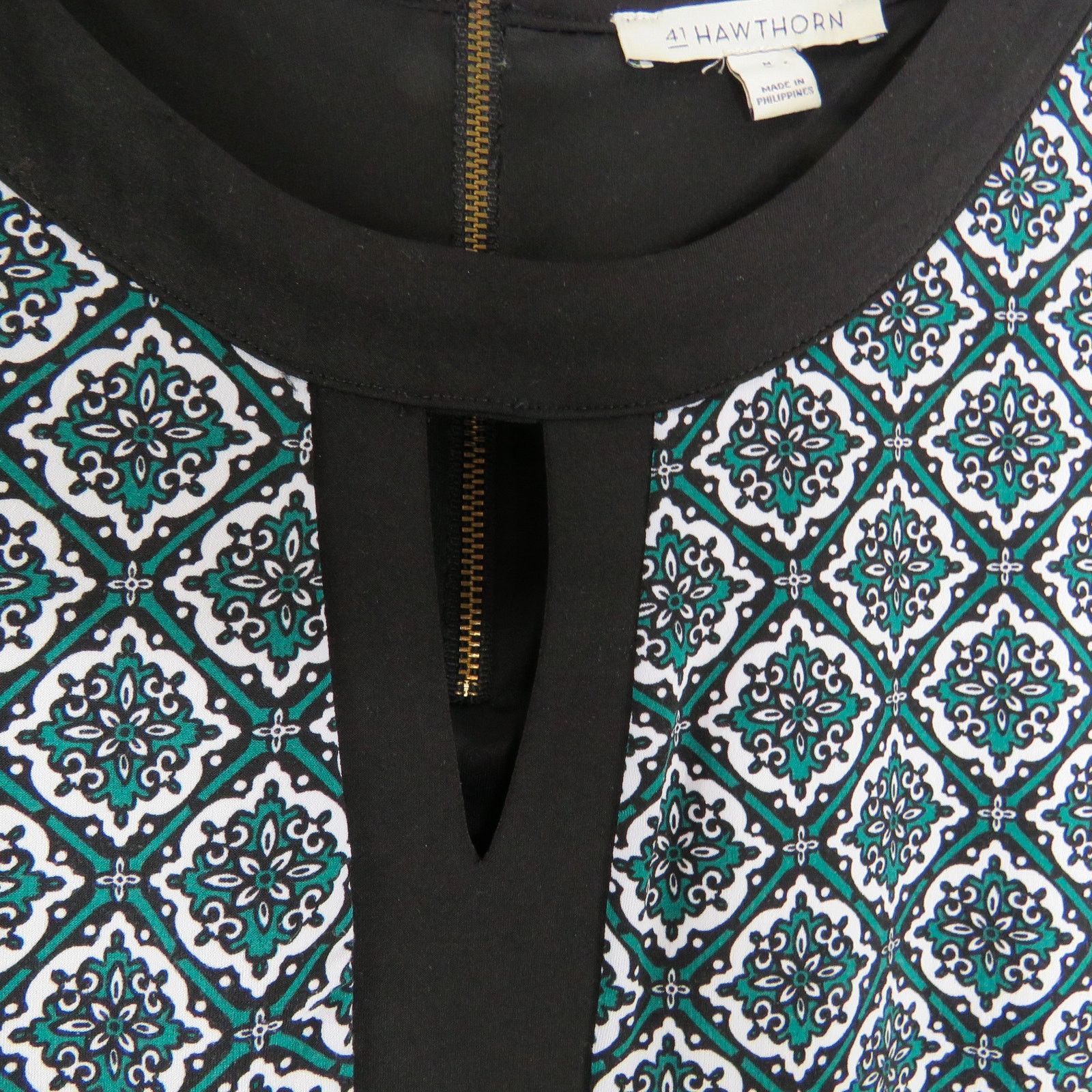 Other 41Hawthorn Blue Geometric Tunic Dress 3/4 Sleeve Medium Size M / US 6-8 / IT 42-44 - 4 Thumbnail