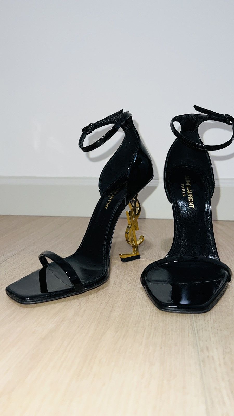 Yves Saint Laurent SAINT LAURENT Opyum embellished patent-leather sandals 38.5 Size US 8.5 / IT 38.5 - 17 Thumbnail