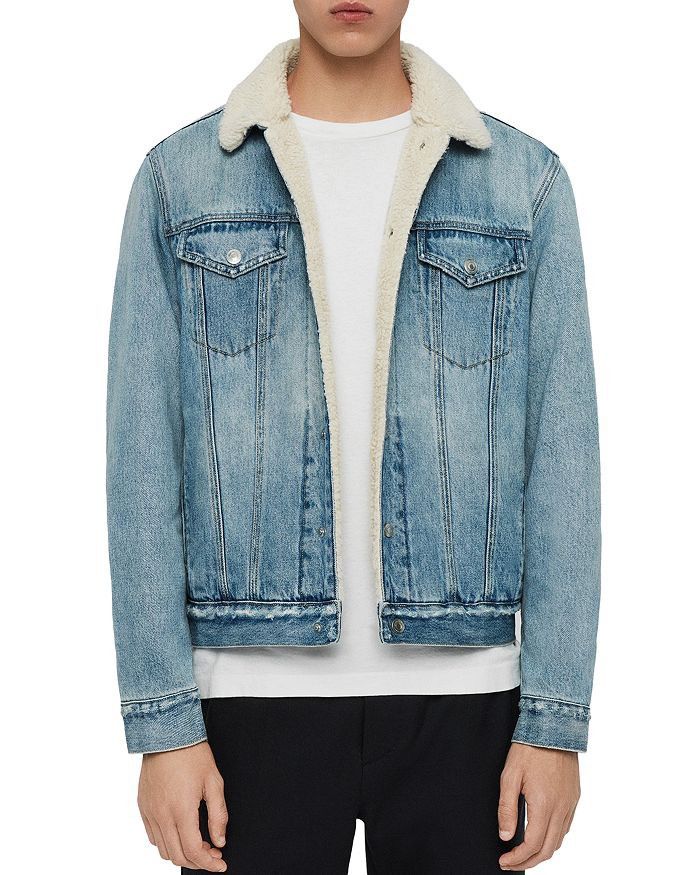 Allsaints Allsaints Ilkley Fleece Sherpa Lined Denim Jacket large Size US L / EU 52-54 / 3 - 1 Thumbnail