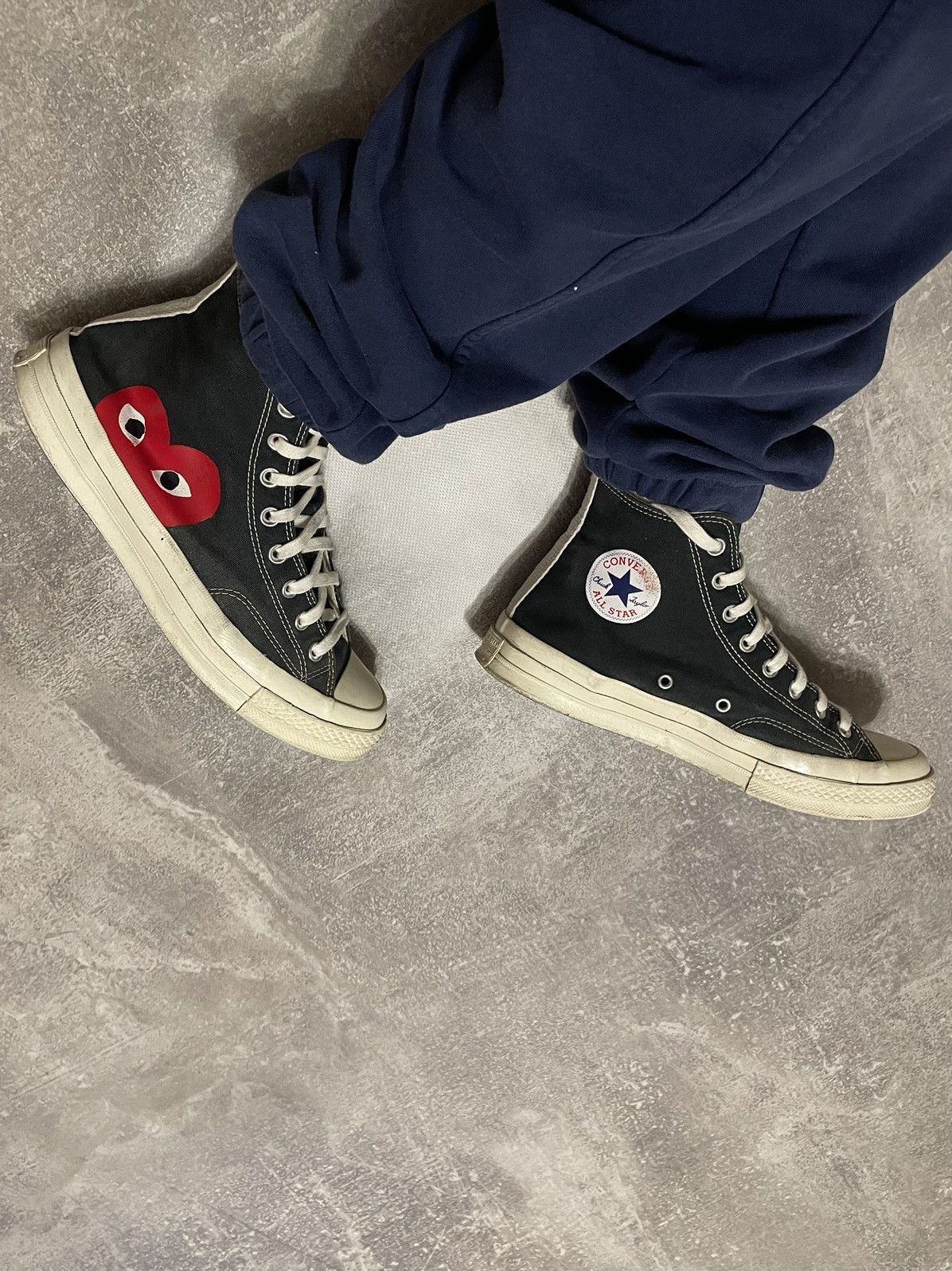 CDG by Comme des Garcons × Comme des Garcons × Converse Comme Des Garcons CDG PLAY x Converse Chuck Taylor High 42.5 Size US 9 / EU 42 - 25 Thumbnail