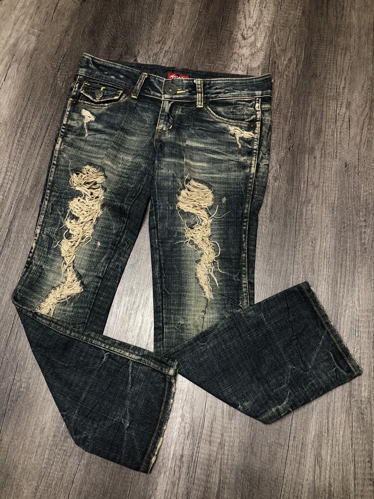 Japanese Brand Maraxia Distressed denim Jeans Size 31" - 15 Thumbnail