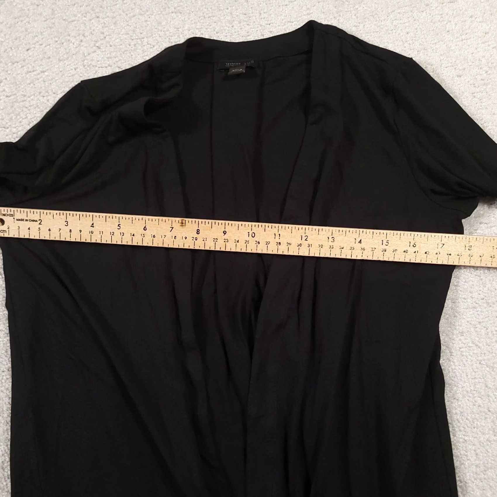 J. Jill VINTAGE J Jill Cardigan Shirt Womens XS Black 3/4 Sleeve Open Front Wearever Collection Stretchy Knit Casual Travel Business Size XS / US 0-2 / IT 36-38 - 3 Thumbnail