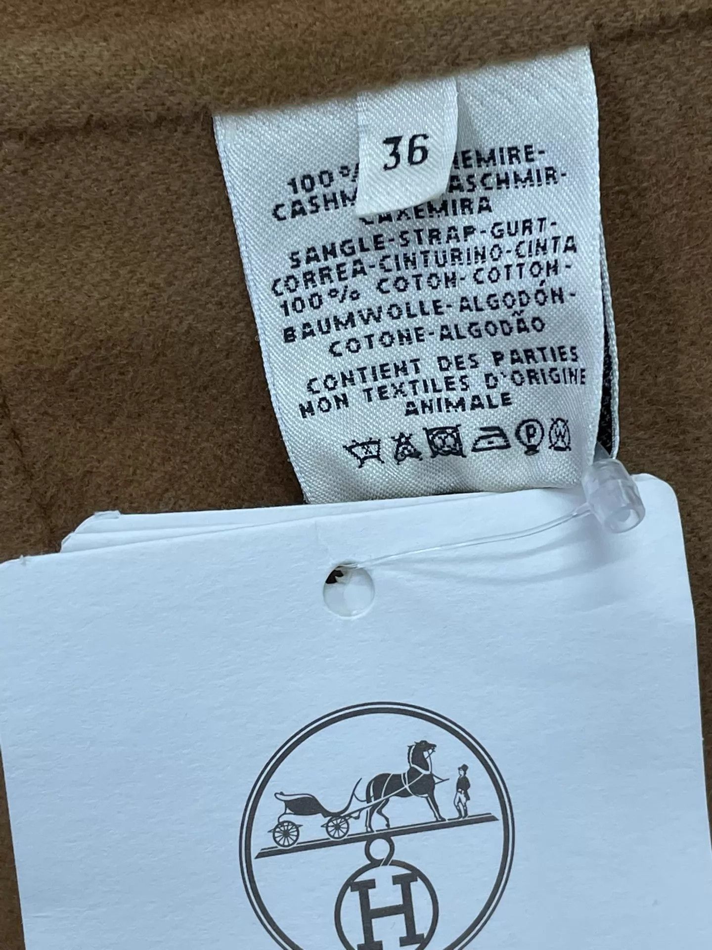 Hermes HERMES Gold Brown Cashmere Oversized Coat 36 Size XS / US 0-2 / IT 36-38 - 5 Thumbnail