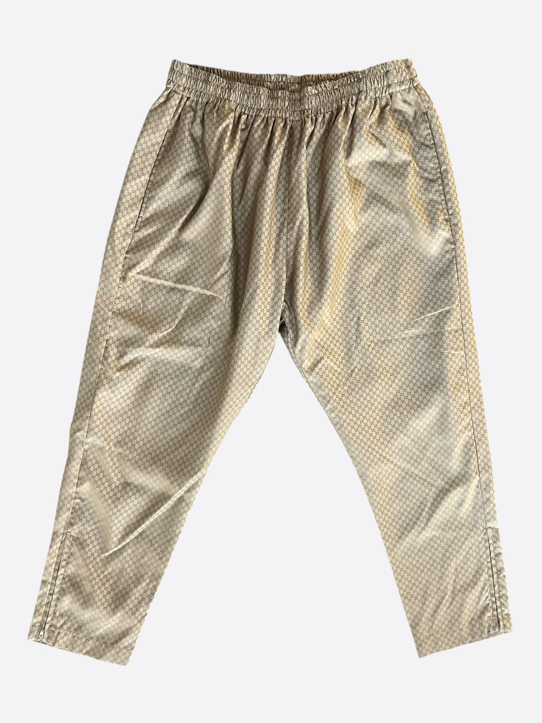 Gucci Gucci Beige & Brown GG Monogram Trackpants Size US 38 / EU 54 - 1 Thumbnail
