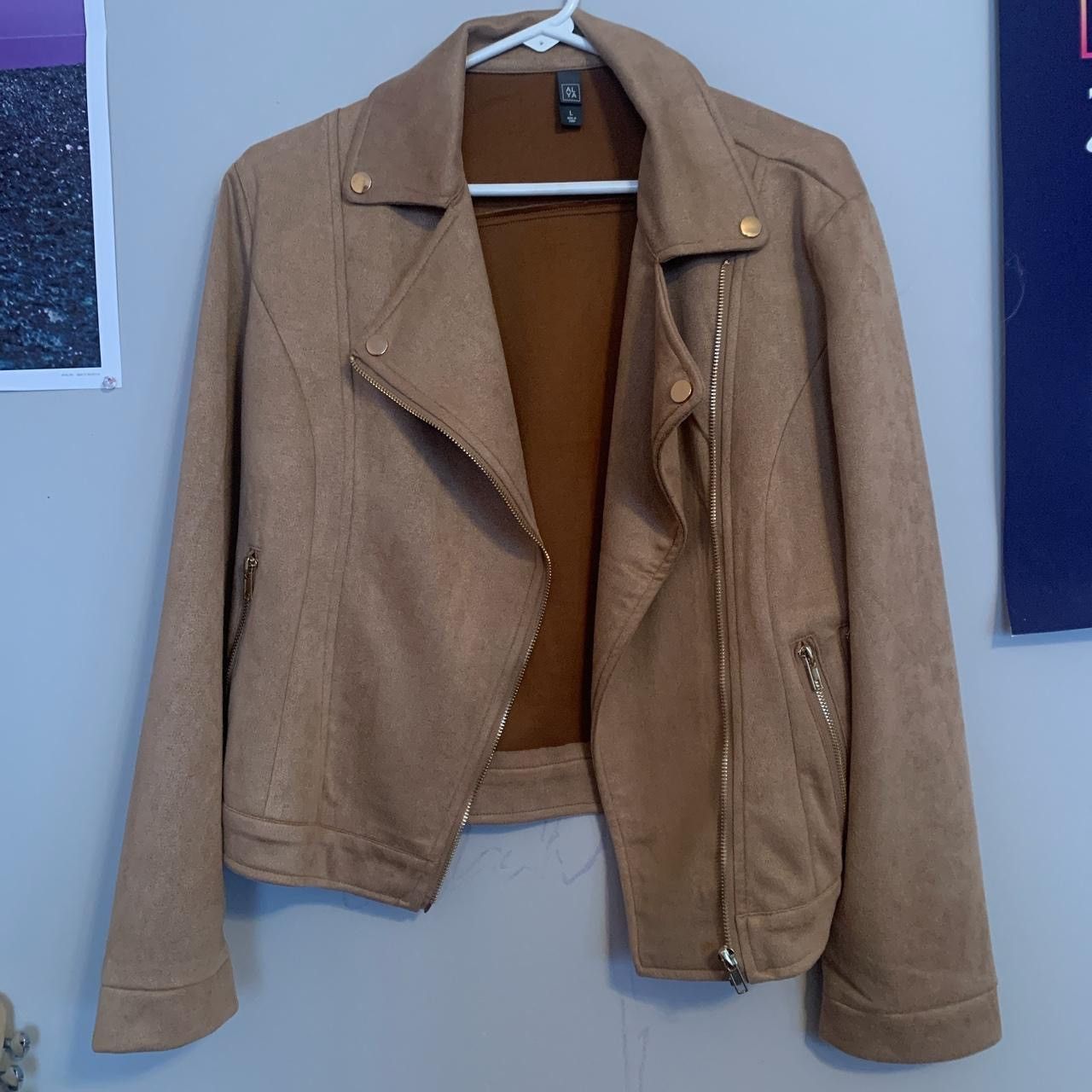 Designer Francesca’s Tan Boho 70’s Style Jacket Size L / US 10 / IT 46 - 1 Thumbnail
