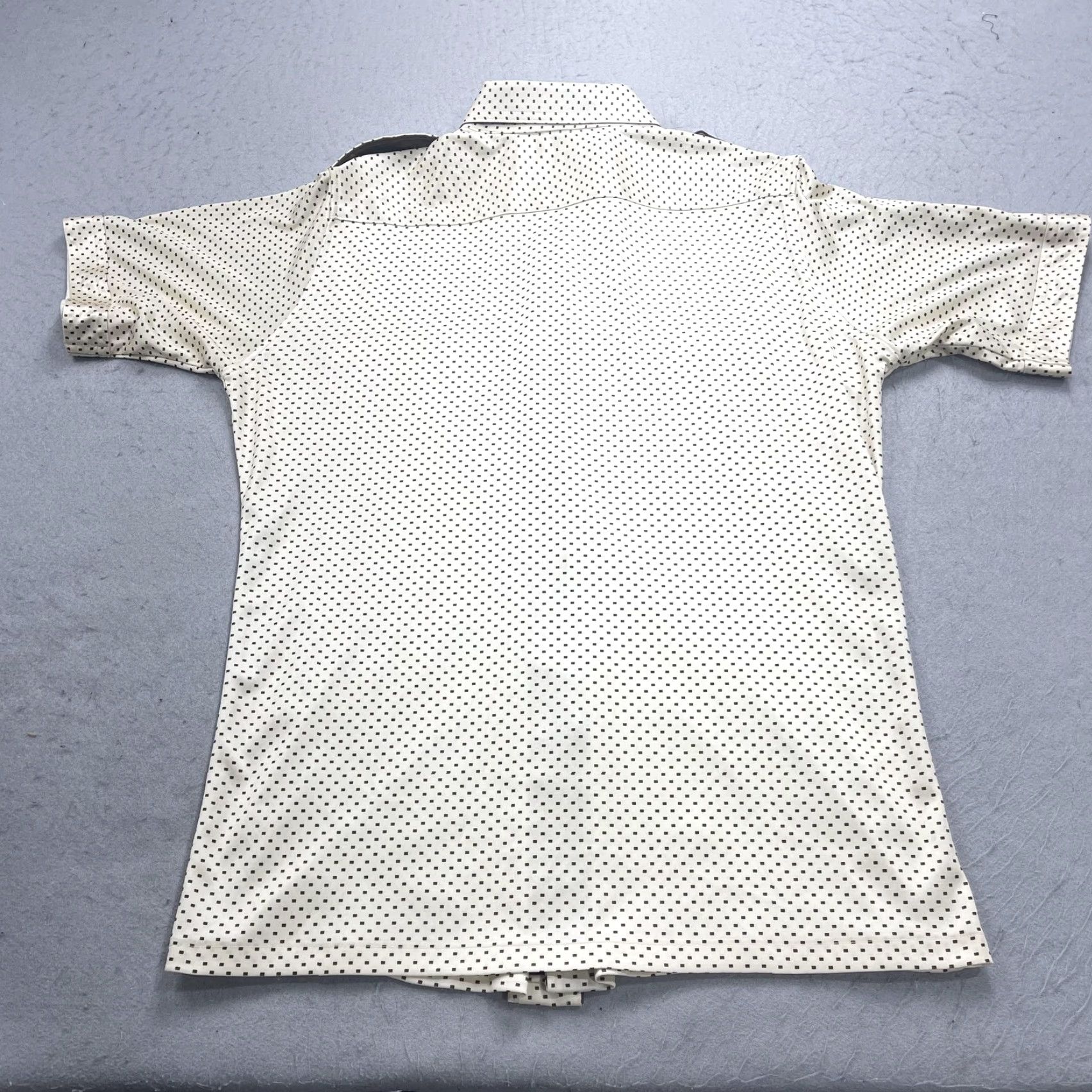 Vintage VINTAGE David Loggan Shirt Mens Medium White Brown Polka Dot Disco Polyester 70s Size US M / EU 48-50 / 2 - 6 Thumbnail