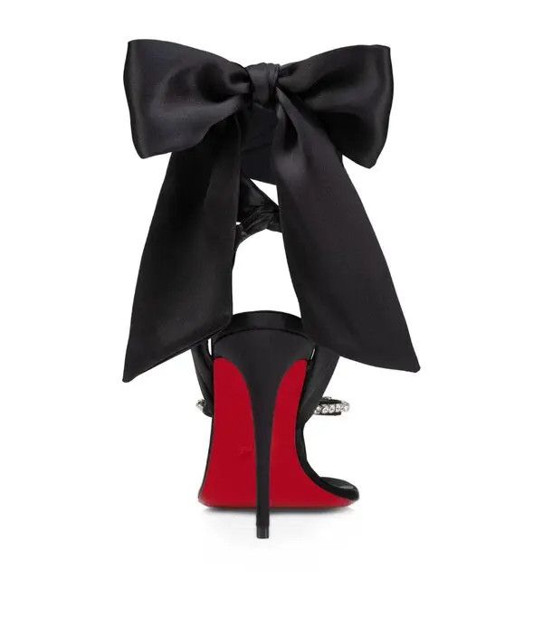 Christian Louboutin o1bcso1str0825 Just Queenie Desert Heeled Sandals in Black Size US 7 / IT 37 - 3 Thumbnail