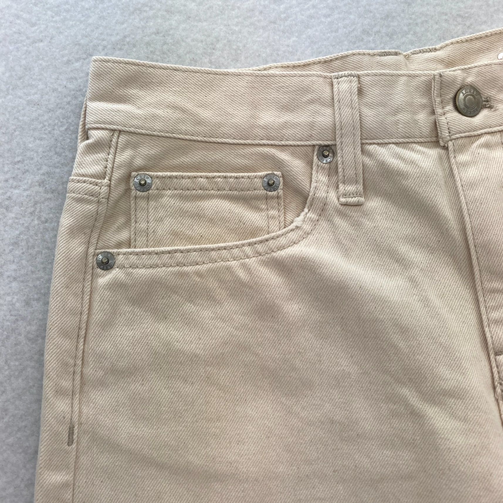 J.Crew J.CREW Jeans Slouchy Boyfriend 25 Beige Denim Ankle Crop Women Regular Rise High Straight Leg 5-Pocket Distressed No Size 42" / US 20 - 3 Thumbnail