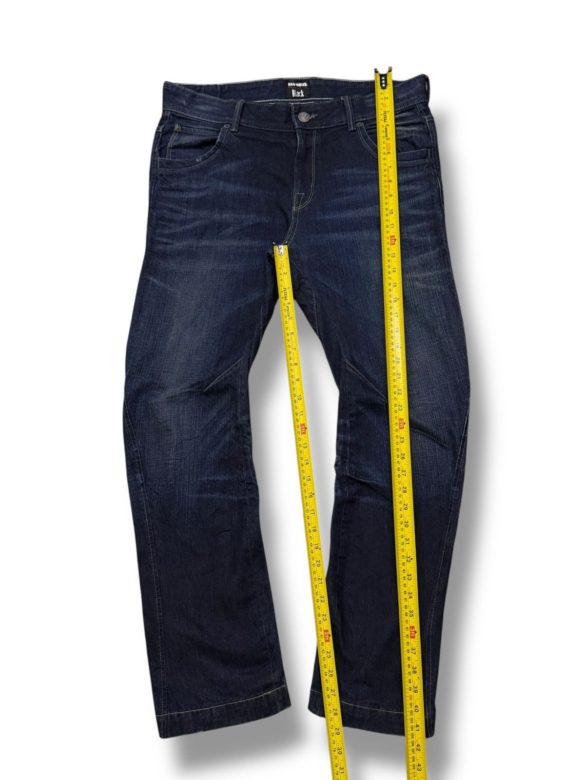 Numbers Vintage Back Number Black Denim Jeans Japan | Dark Wash W35 Size US 35 - 13 Thumbnail