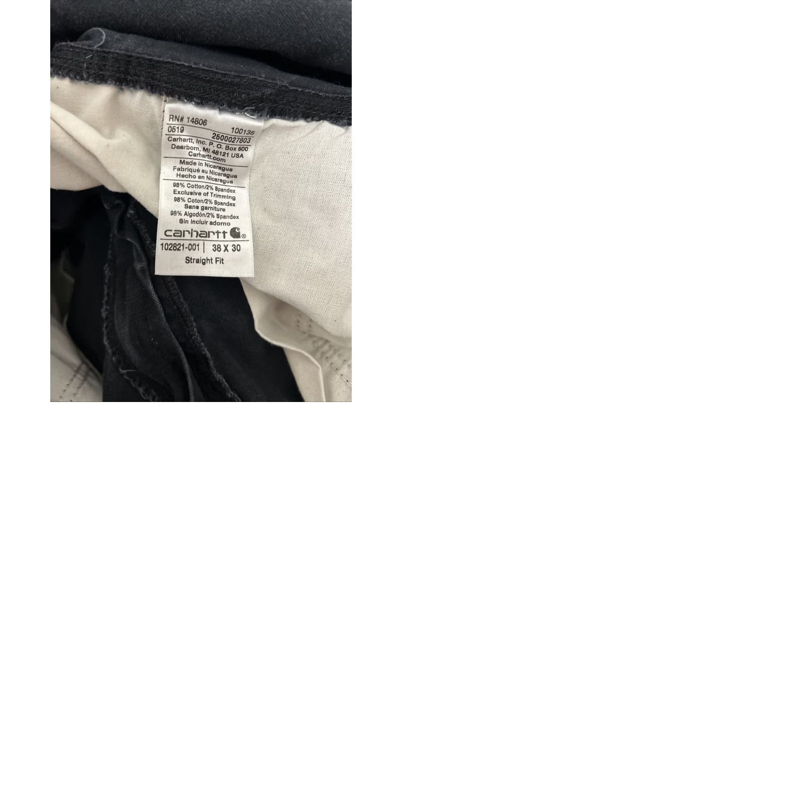 Carhartt VINTAGE Carhartt Work Pants Mens 38x30 Black Straight Fit Rugged Flex Canvas 102821-001 Size US 38 / EU 54 - 10 Thumbnail