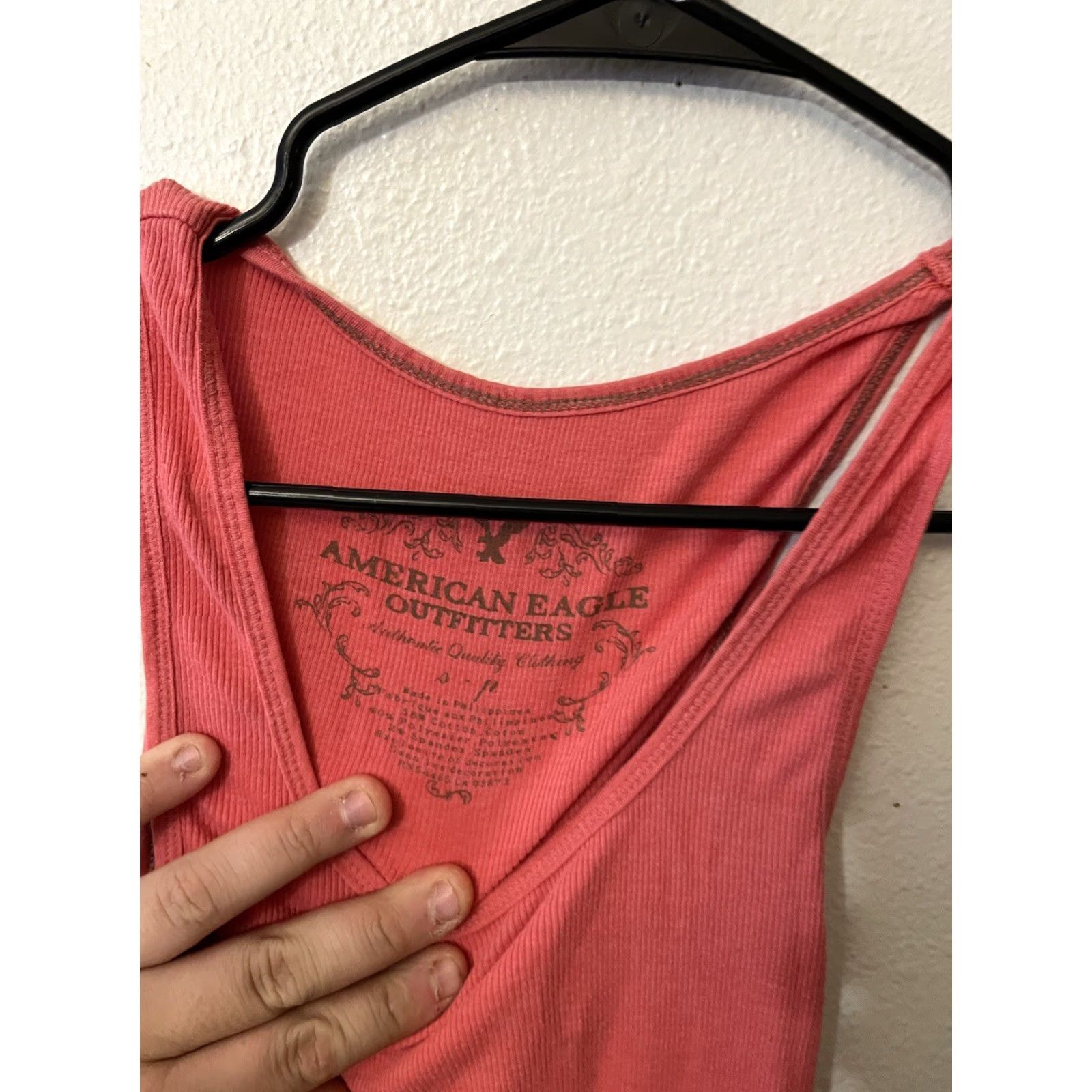 American Eagle Outfitters VINTAGE American Eagle Outfitters Tank Top Blouse Women’s Cropped Pink Solid S Size S / US 4 / IT 40 - 3 Thumbnail