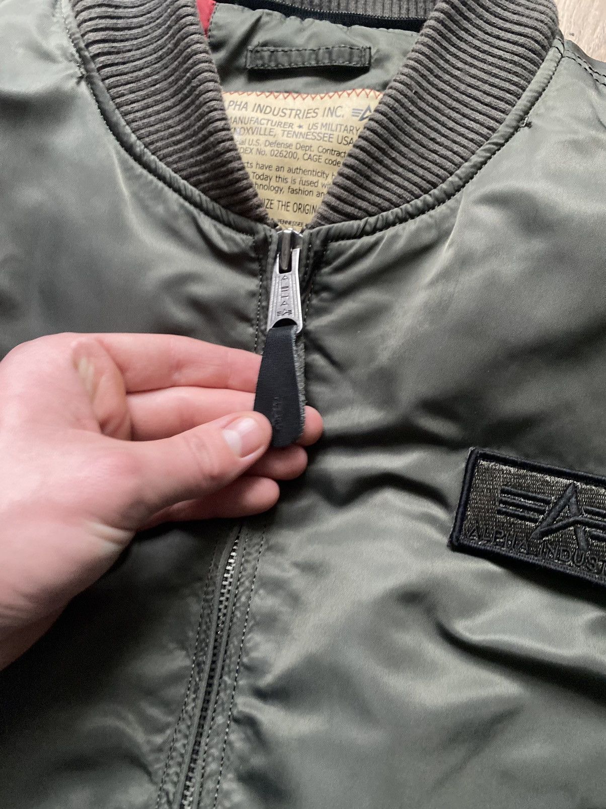 Alpha Industries × Vintage ALPHA INDUSTRIES VINTAGE BOMBER JAKCET Y2K NYLON GREEN Size US XL / EU 56 / 4 - 4 Thumbnail