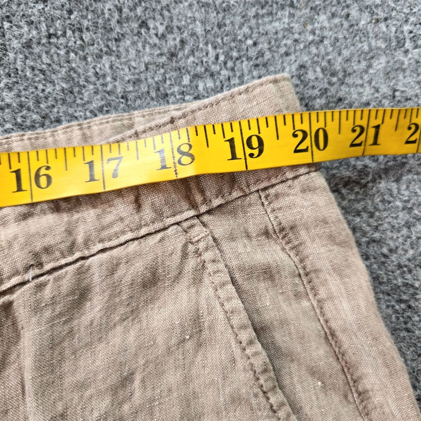 Joseph Abboud Joseph Abboud Shorts Mens Size 40 Beige Linen 8 Inch Beachy Casual Capsule Regular Chino Slash Pocket Front Flat Front Waist 40 In Beach Preppy Mens Size US 40 / EU 56 - 6 Thumbnail