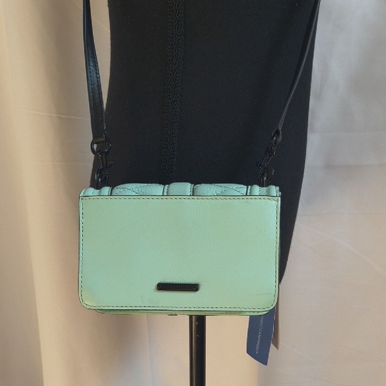 Rebecca Minkoff New - Rebecca Minkoff Mint Green Quilted Leather Crossbody Size ONE SIZE - 7 Thumbnail