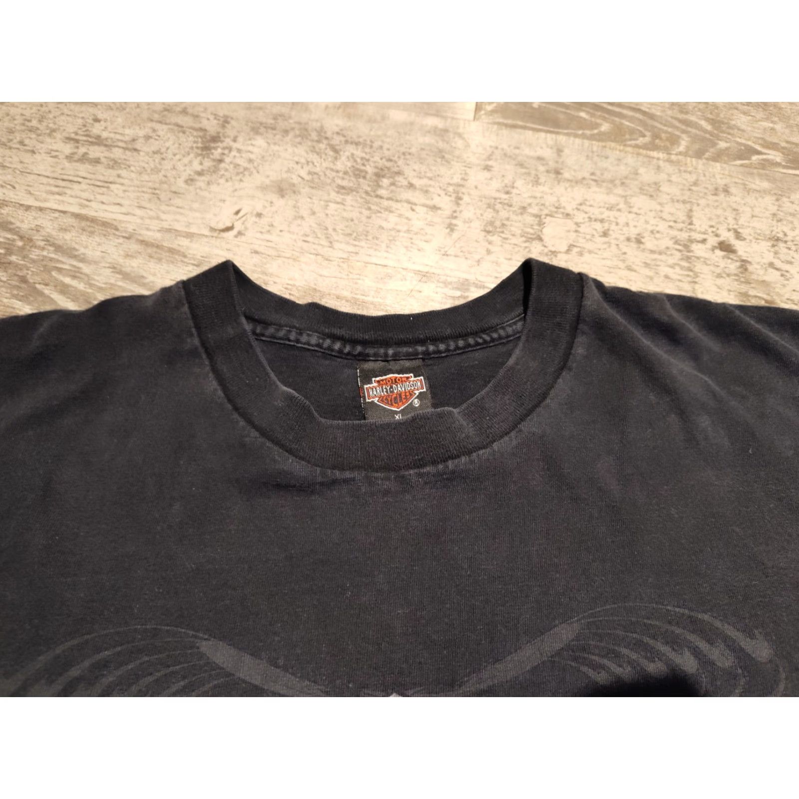 Harley Davidson VINTAGE 90s HARLEY DAVIDSON MOTORCYCLE T-Shirt XL Black Biker Macedonia Mens Size US XL / EU 56 / 4 - 4 Thumbnail