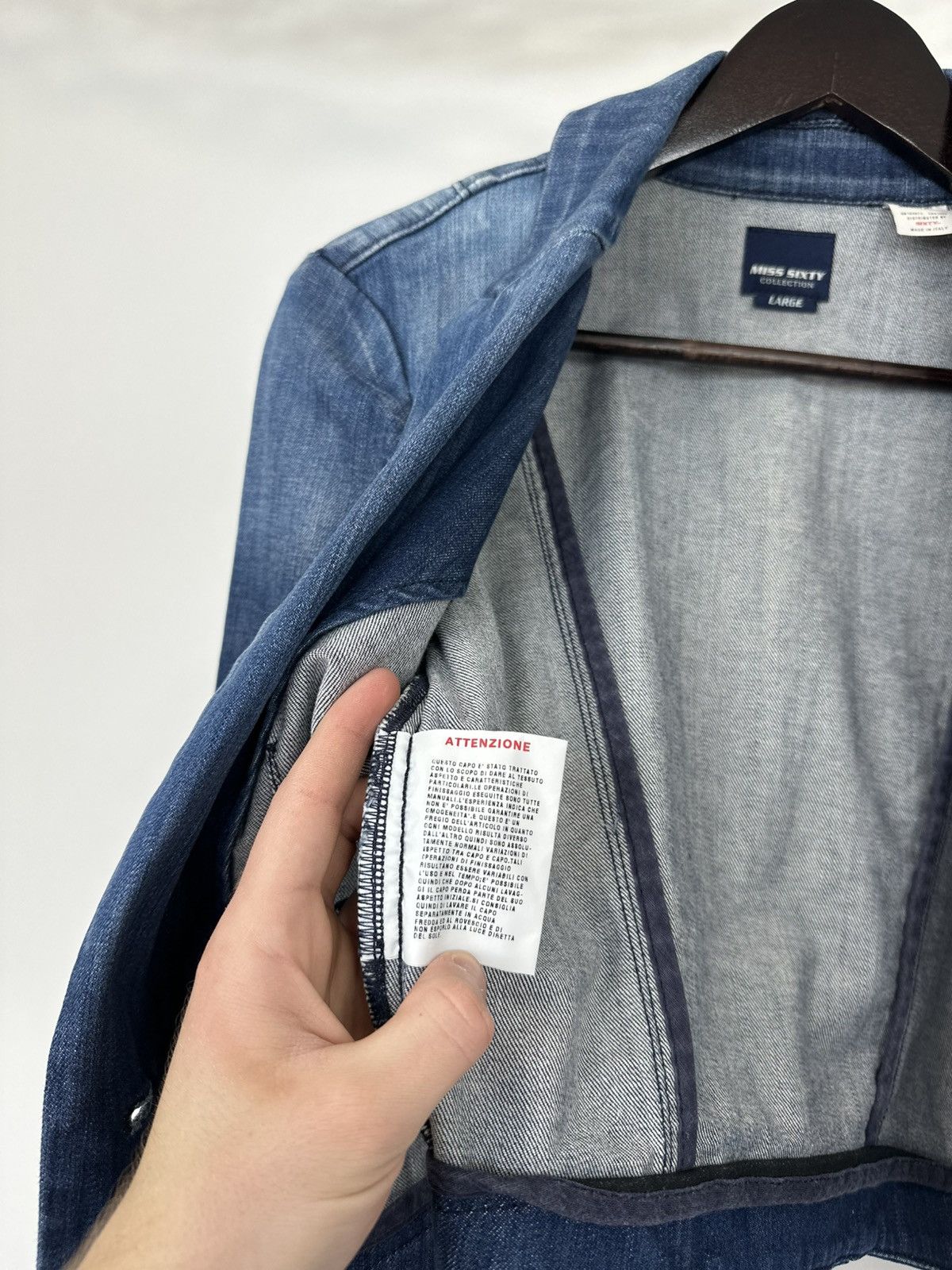 Miss Sixty Vintage Miss Sixty Avant Garde Y2K Crazy Biker Denim Jacket Size L / US 10 / IT 46 - 15 Thumbnail