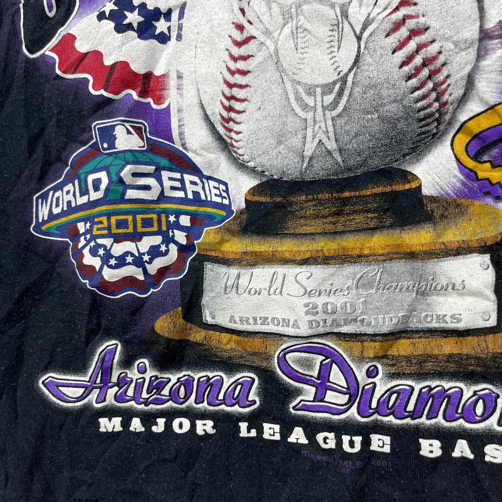 Majestic Vintage 2001 Arizona Diamondbacks Champions T-Shirt XL Size US XL / EU 56 / 4 - 5 Thumbnail
