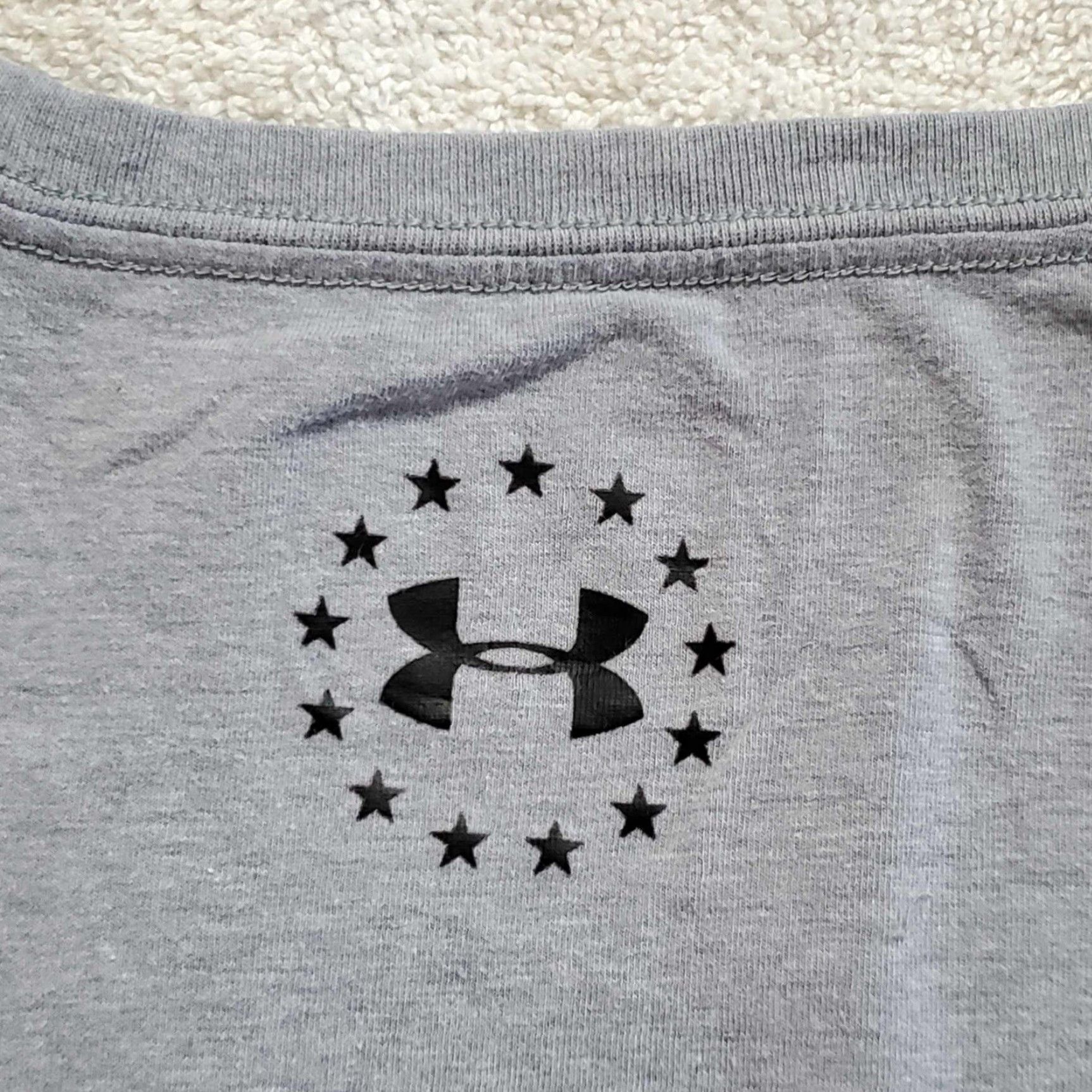 Under Armour Under Armour Air Plane T Shirt Military Graphic Tee XL Gray Mens Regular Pullover Crew Neck Short Sleeve Cotton Blend Logo Size US XL / EU 56 / 4 - 7 Thumbnail