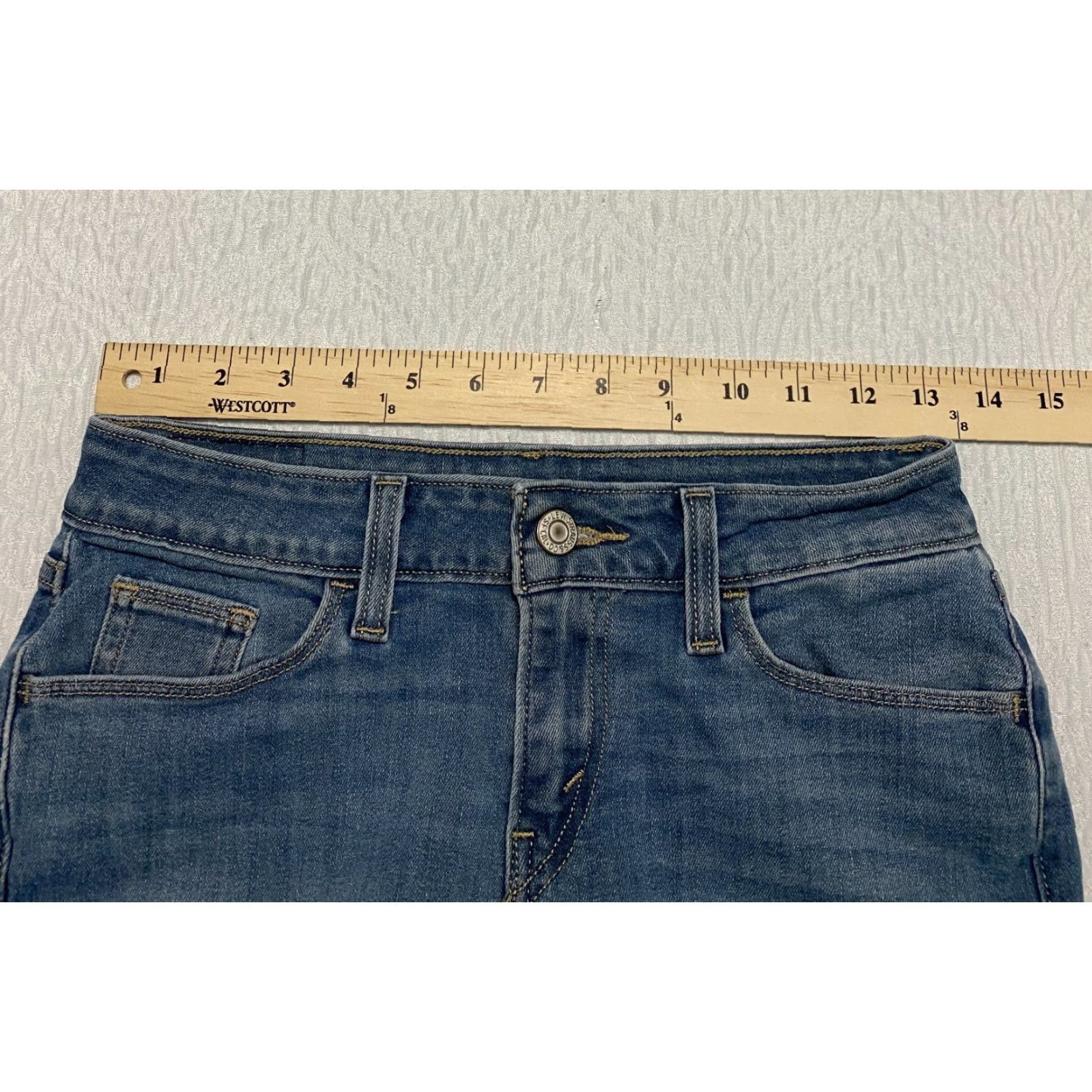 Levi's VINTAGE Levis 535 Levis 535 Super Skinny Women's Jeans Size 26 Blue Faded Stretch Size 26" / US 2 / IT 38 - 3 Thumbnail