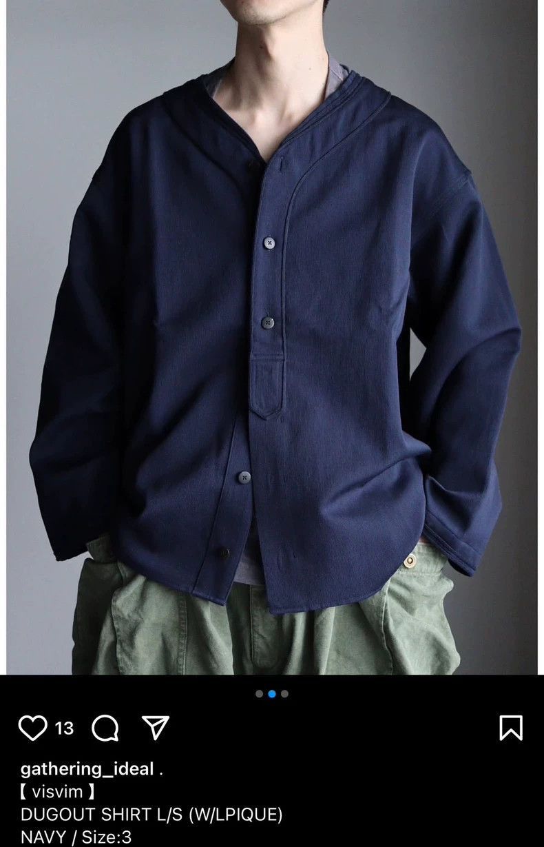 Visvim VisvimVisvim Dugout Shirt in Black Pique Fabric-2504 Size US M / EU 48-50 / 2 - 3 Thumbnail