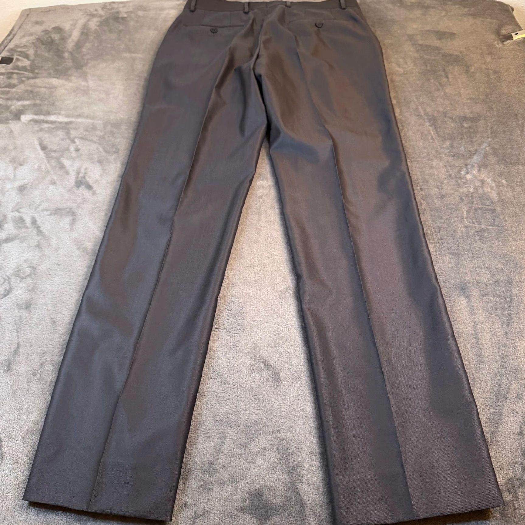 Zara Zara Man Dress Pants Men 32x33 Slim Flat Front Gray Dark Charcoal Trousers Business Formal Wedding Pants Size US 32 / EU 48 - 3 Thumbnail