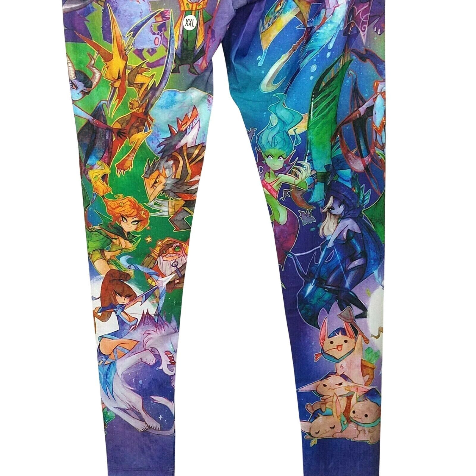 Other WeLoveFine Dota 2 Watercolor Hero Leggings Women Size 2XL Size 31" - 6 Thumbnail