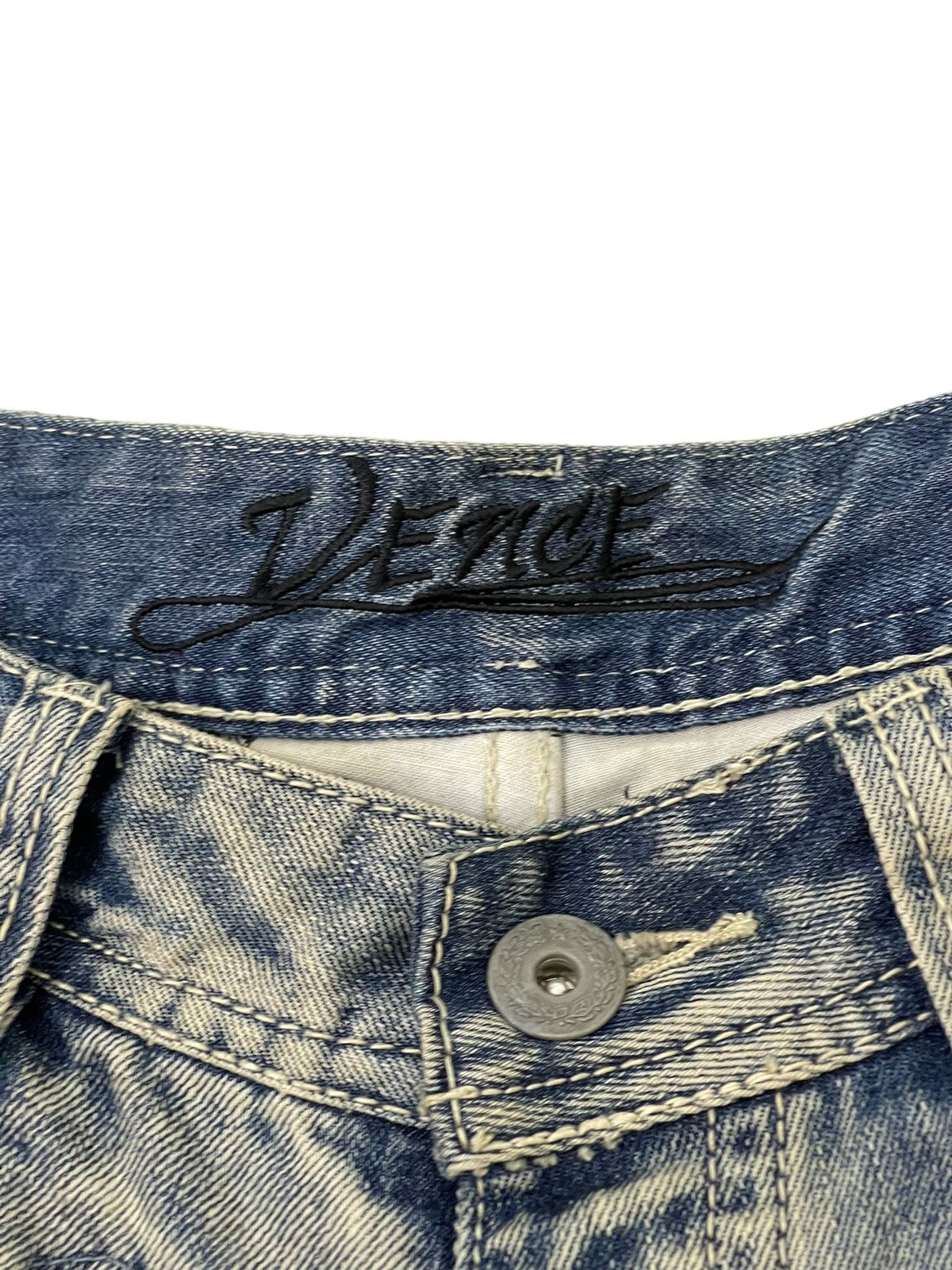 Japanese Brand Damage Jeans Vence Faded Distress Low Rise Slim 8🟦1 Size US 29 - 10 Thumbnail