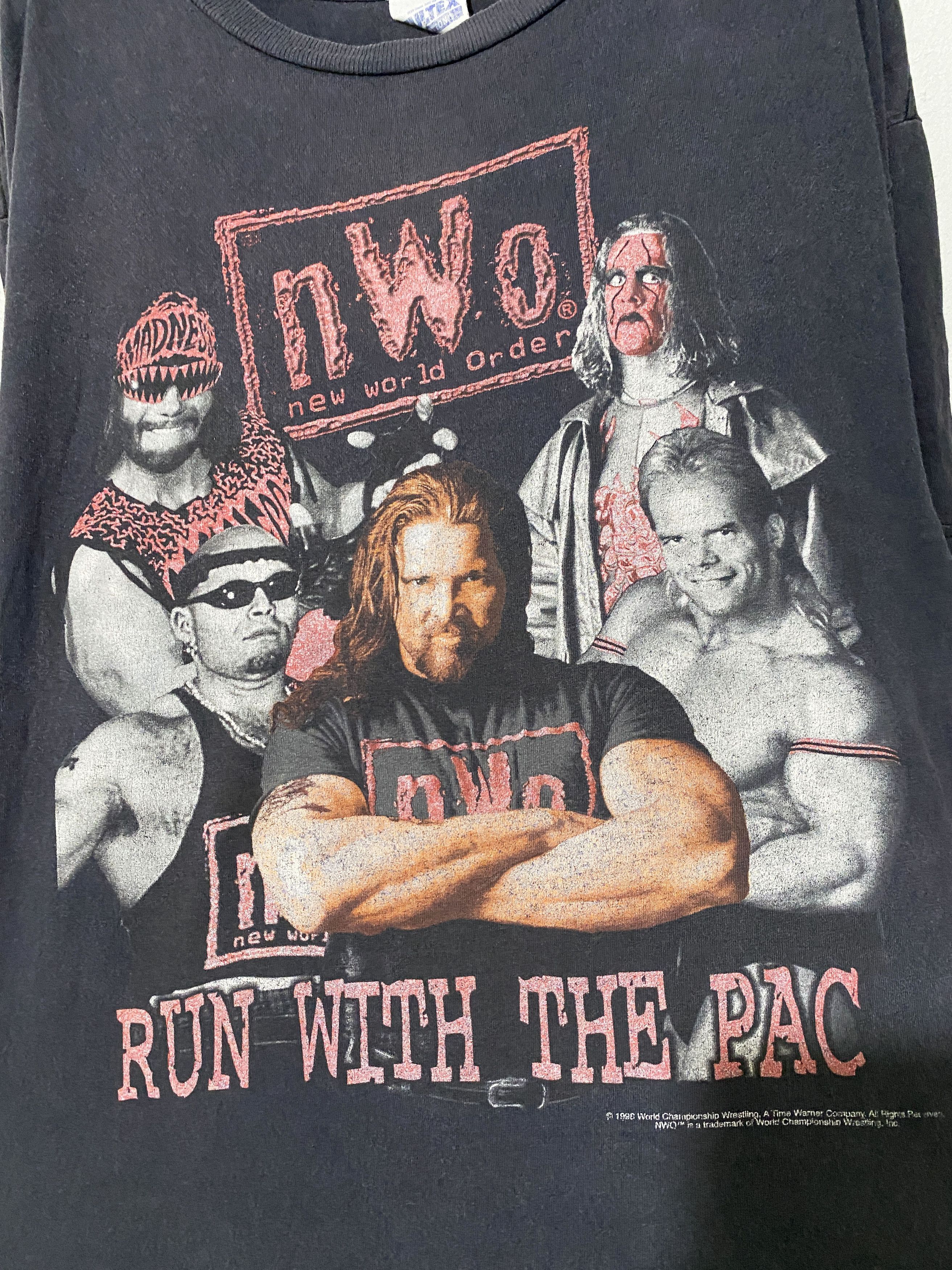 Vintage × WCW/nWo × WWF Vintage 90s Kevin Nash Sting Randy Savage Blk Shirt Size US L / EU 52-54 / 3 - 2 Thumbnail