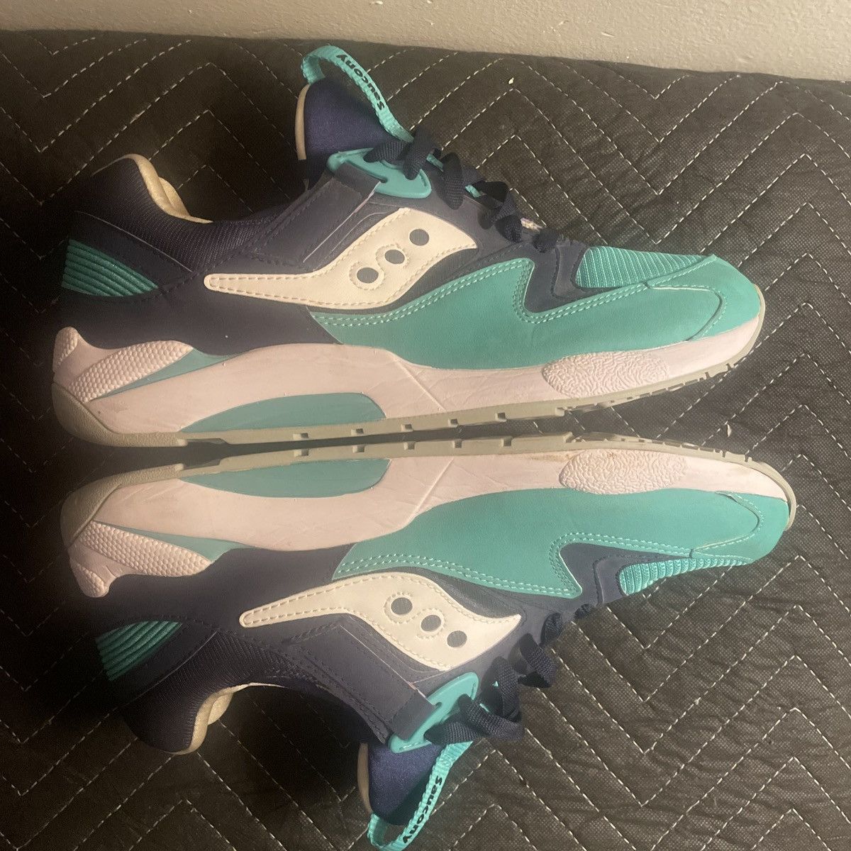 Saucony saucony grid 9000 navy green Size US 11.5 / EU 44-45 - 3 Thumbnail